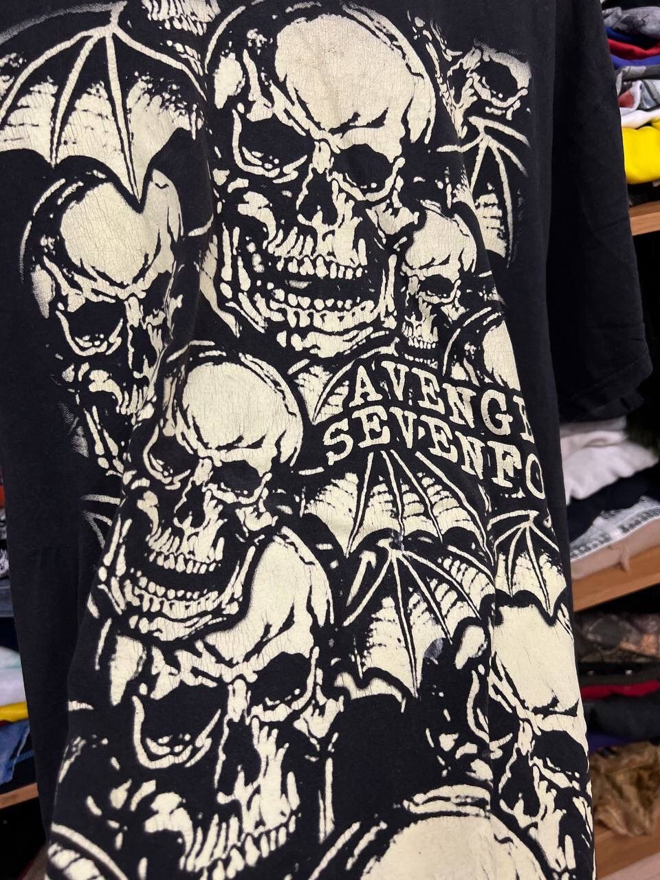 Affliction × Vintage Crazy vintage skull graphic emo goth t-shirt Size US XL / EU 56 / 4 - 5 Thumbnail