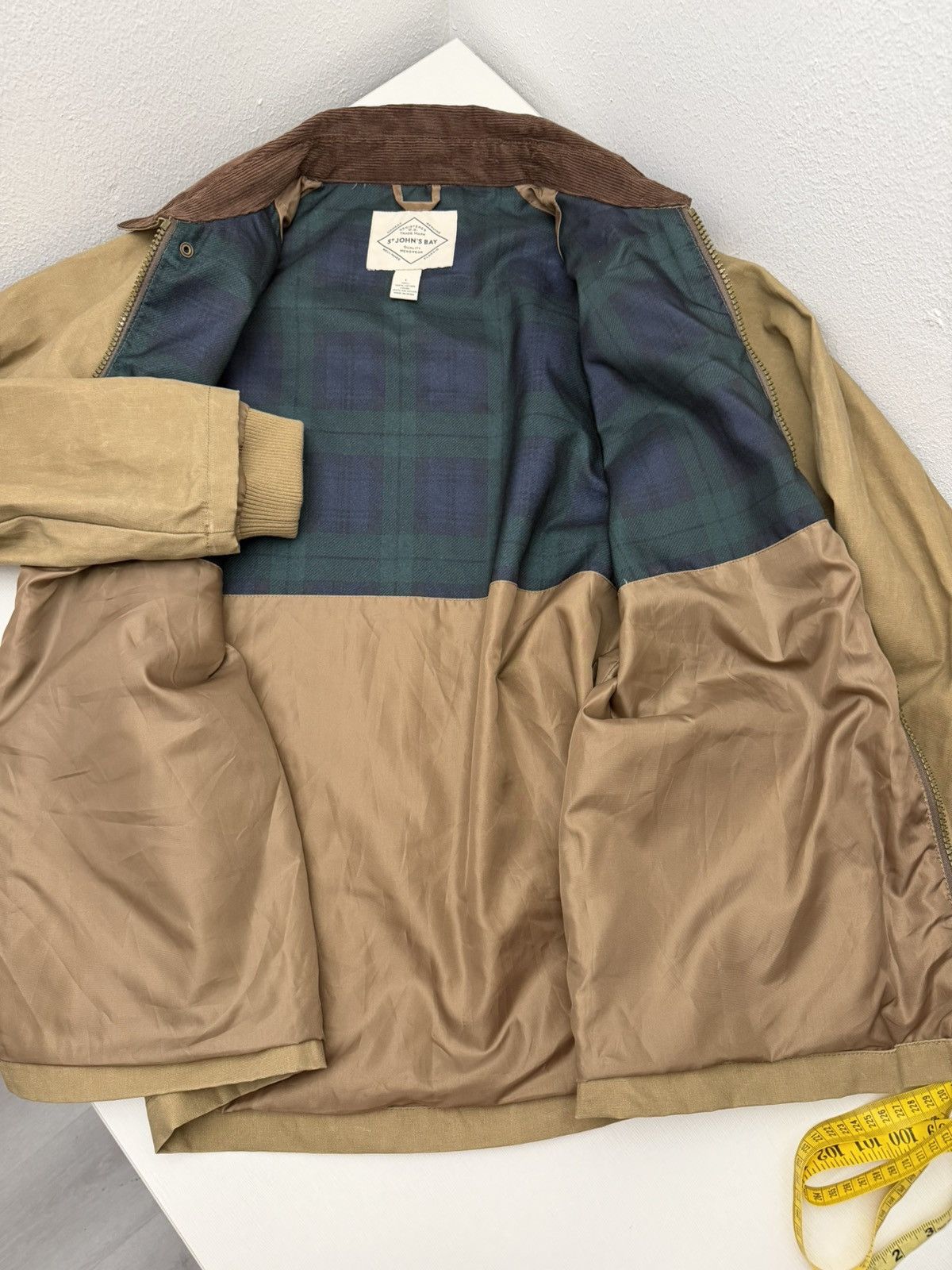 St. Johns Bay St. John's Bay Barn Jacket Corduroy Collar Full Zip Snap Wax Size US L / EU 52-54 / 3 - 7 Thumbnail