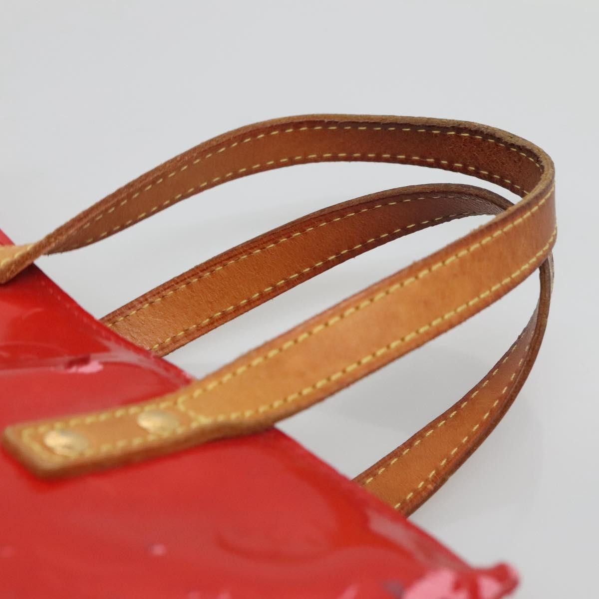 Louis Vuitton LOUIS VUITTON Monogram Vernis Reade PM Hand Bag Red Rouge Size ONE SIZE - 8 Thumbnail