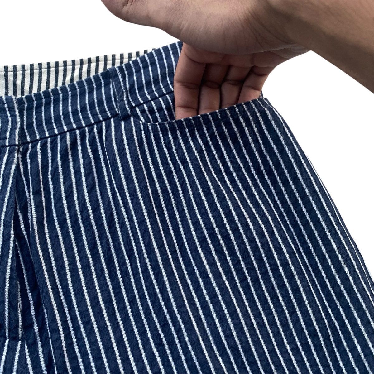 Lanvin LANVIN Sport Pinstripe Hickory Trousers Minimal Luxury Pants Size US 30 / EU 46 - 9 Thumbnail