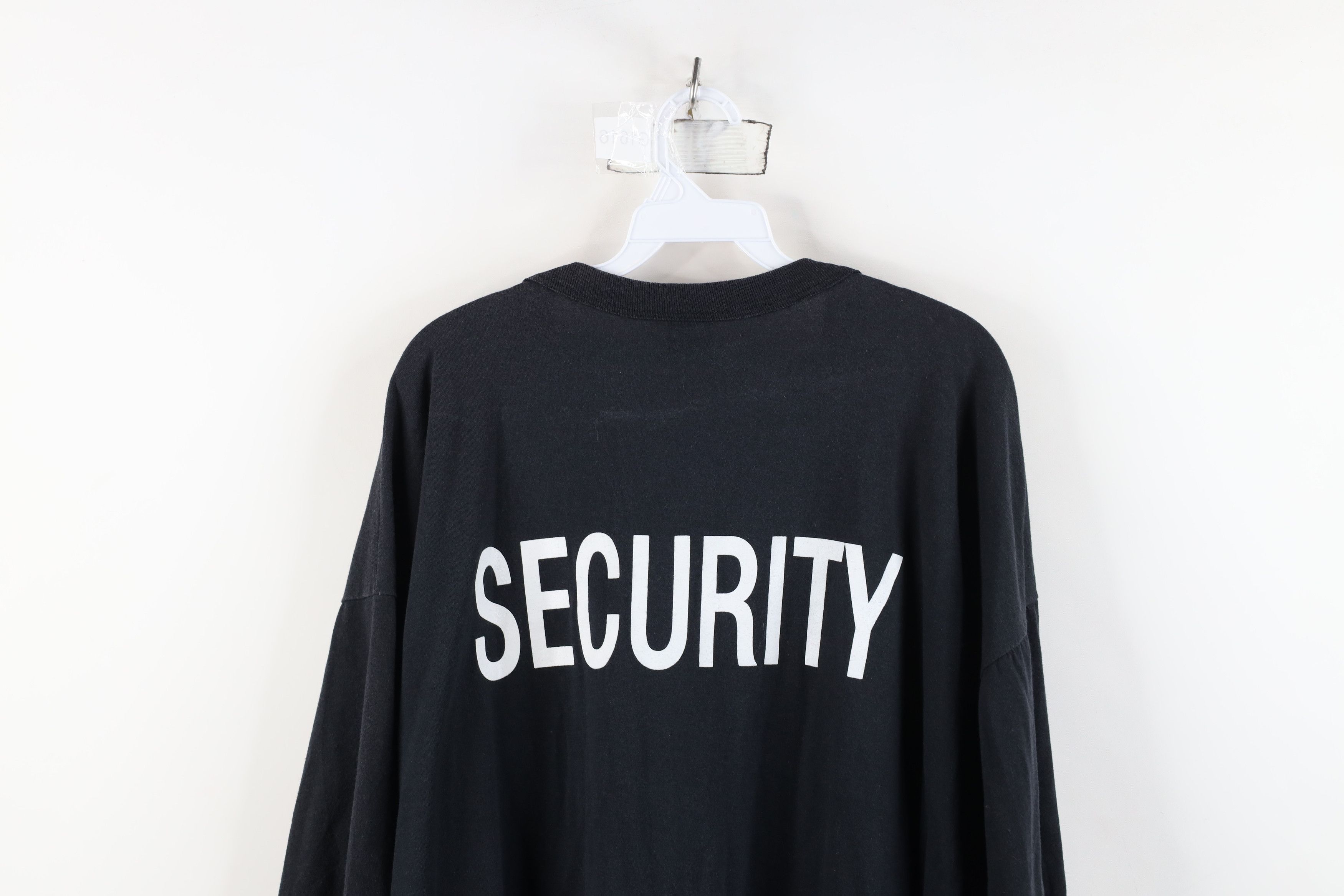 Vintage Vintage 90s Streetwear Spell Out Security T-Shirt Black USA Size US XXL / EU 58 / 5 - 14 Thumbnail