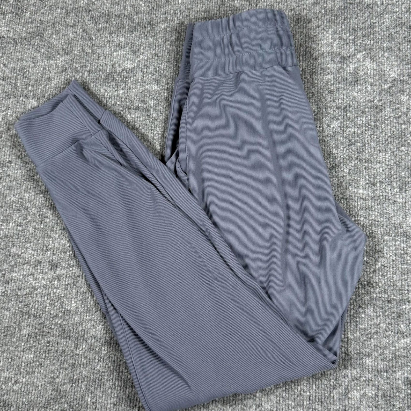 Vintage Move Theology Pants Womens XS Gray Ribbed Cargo Joggers Yoga Athletic Polyester Size 26" / US 2 / IT 38 - 2 Thumbnail