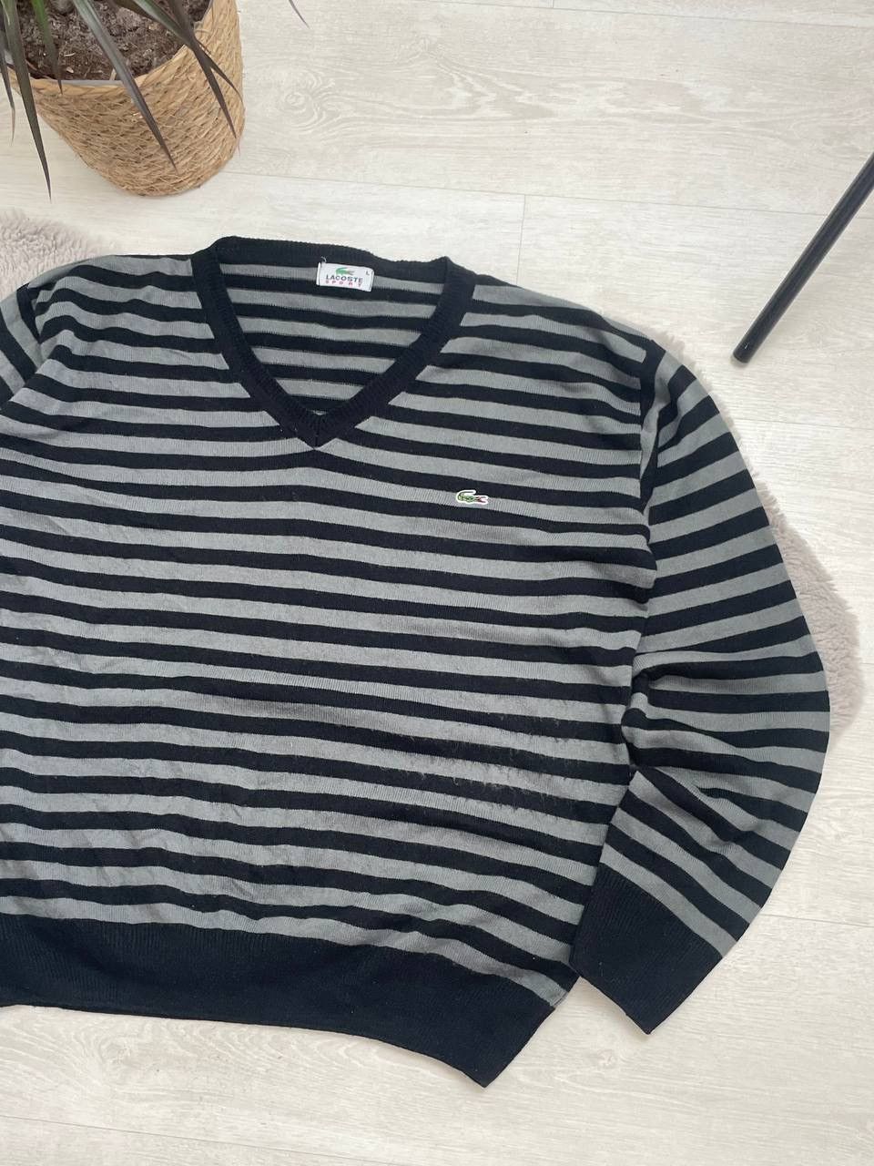 Lacoste × Vintage Lacoste Vintage Sweater Knit Center Logo Y2K Size US L / EU 52-54 / 3 - 3 Thumbnail