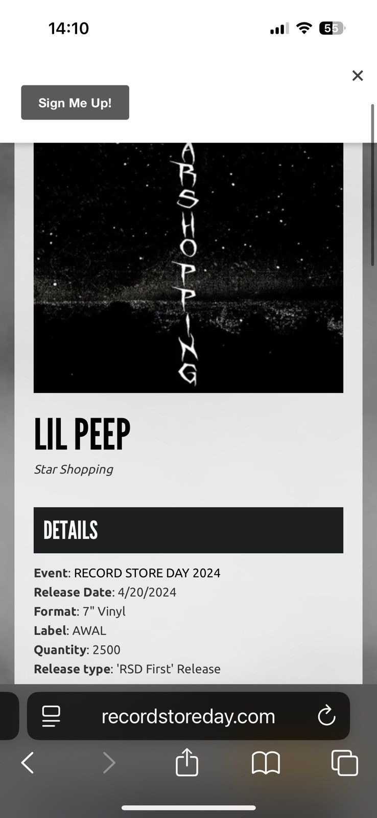 Lil Peep Lil Peep Star Shopping Vinyl Record Store Day 2024 1/2500 Size ONE SIZE - 6 Thumbnail