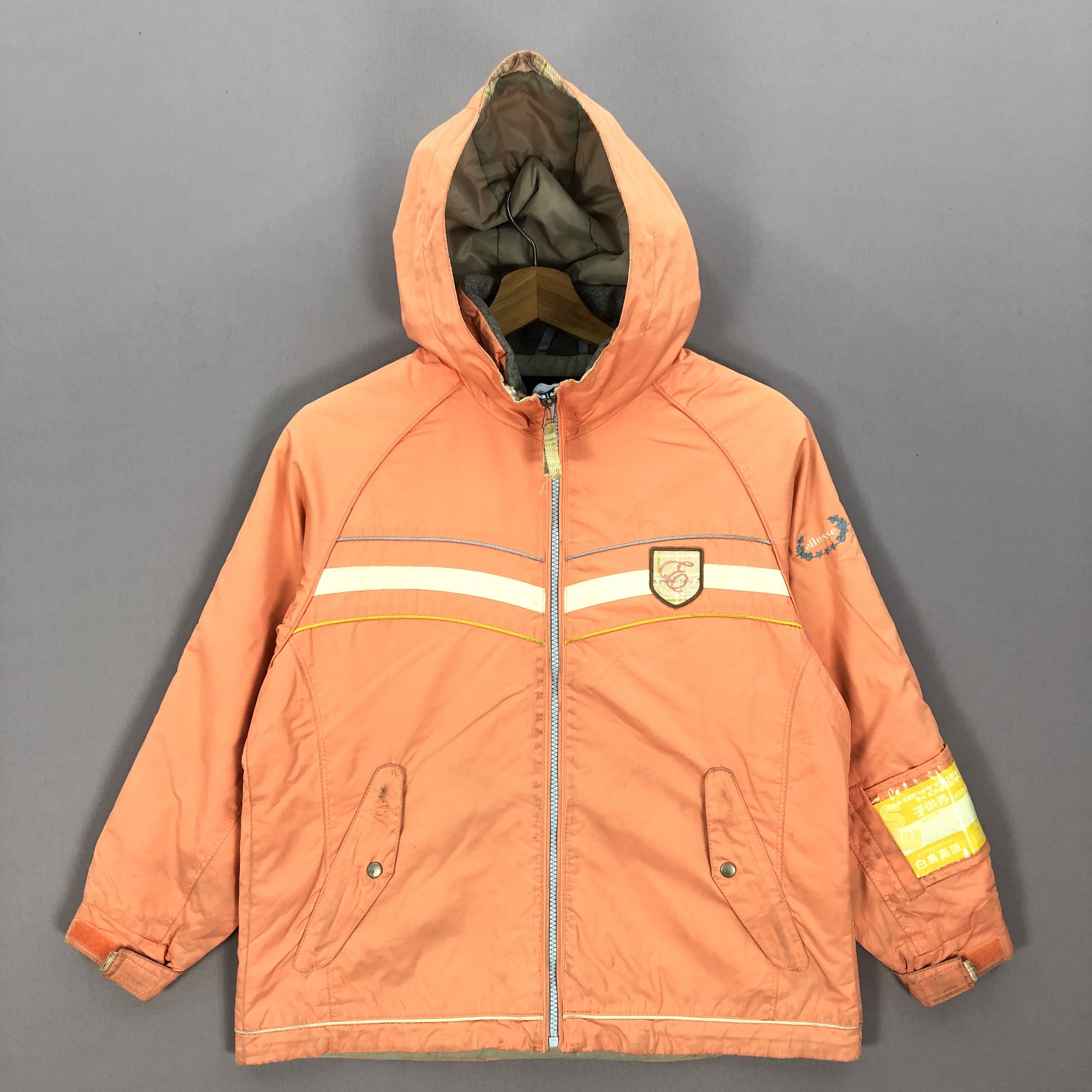 Jacket Ellesse Orange Hoodie Vintage 90s Ellesse Hoodie