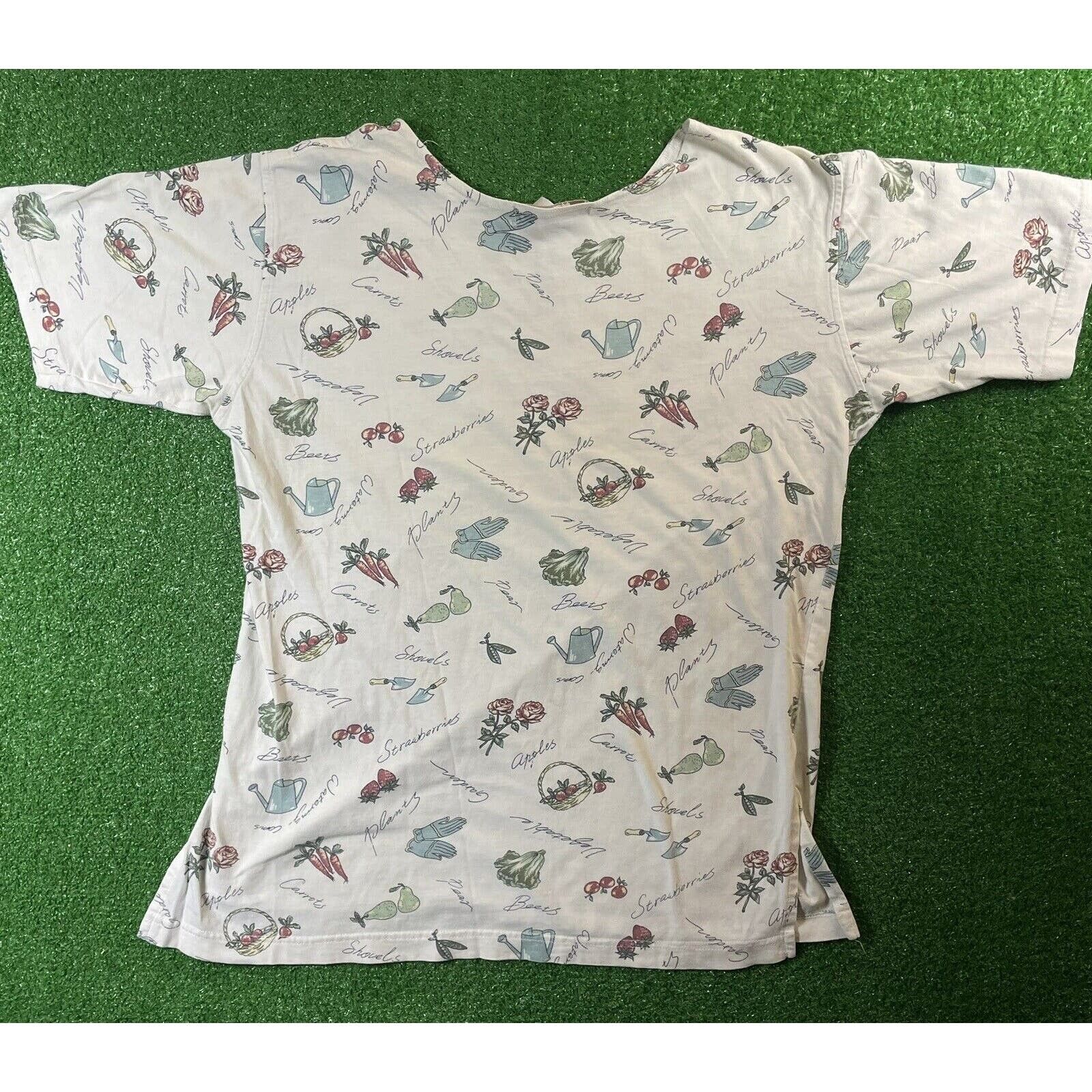 Vintage Vintage 90s Gardening All Over Small Strawberry Shirt USA Size S / US 4 / IT 40 - 5 Preview