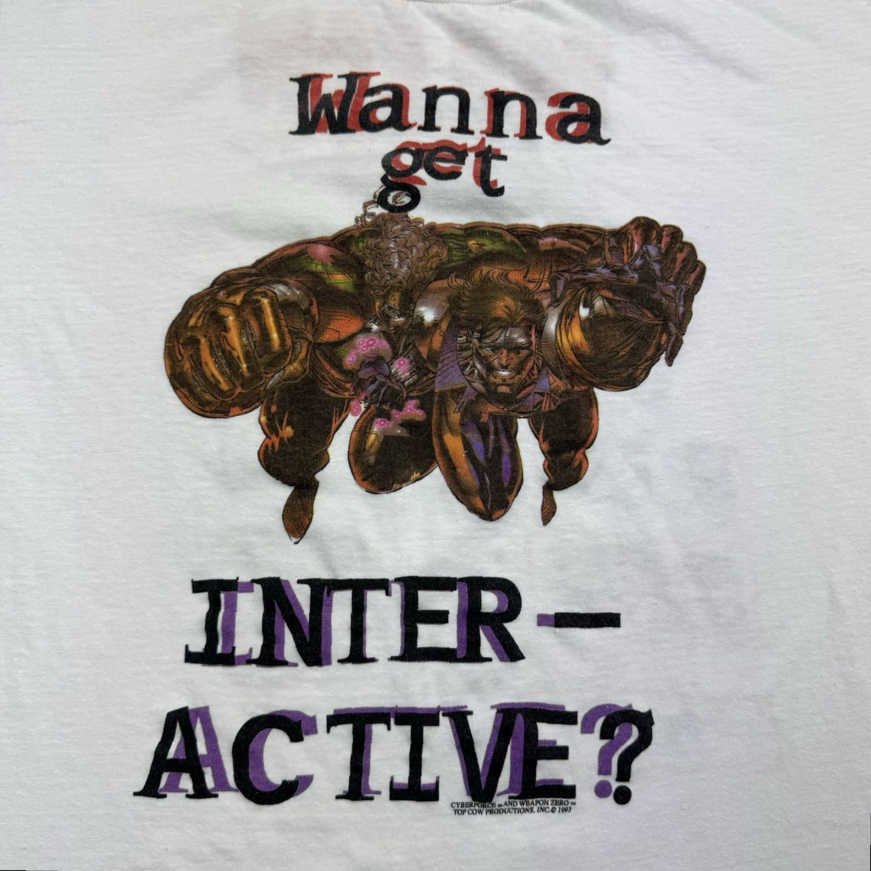 Vintage VINTAGE Cyber Force Weapon Zero T-Shirt Adult Men 90s Graphic Print Crew Neck White Gaming Memes Size US M / EU 48-50 / 2 - 2 Thumbnail