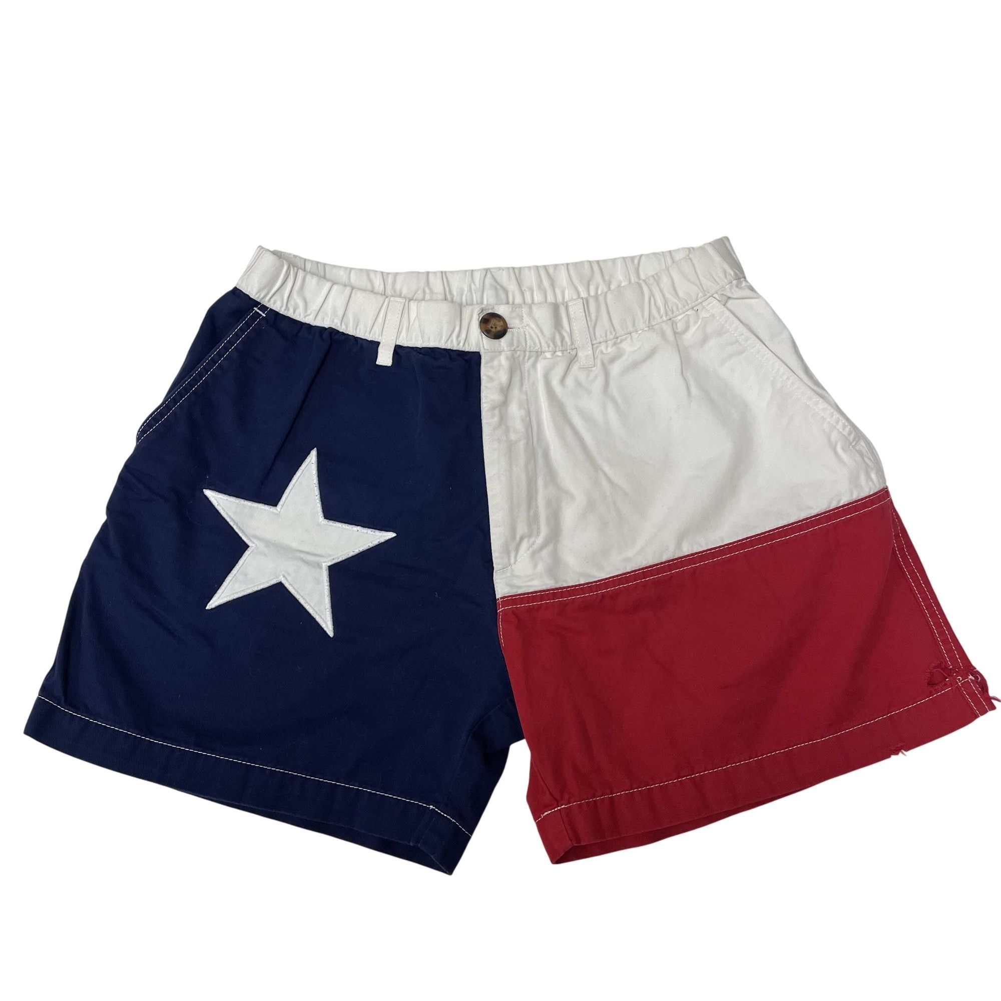 Vtg Chubbies Boomshakalaka TEXAS FLAG Casual Shorts