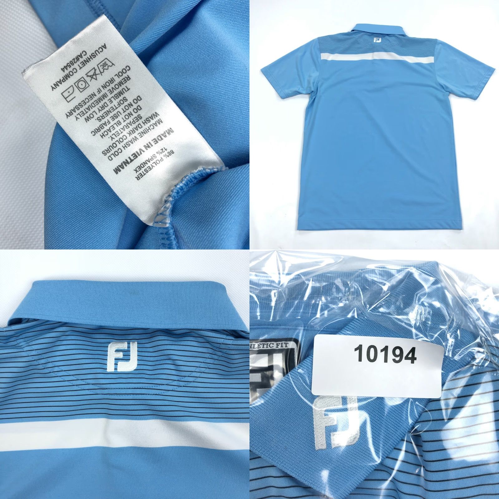 Footjoy FootJoy Polo Shirt Men M Blue Short Sleeve Collared Button Up Front Golf Performance Moisture Wicking Stretch UV UPF Sports Casual 2010s? Size US M / EU 48-50 / 2 - 8 Thumbnail