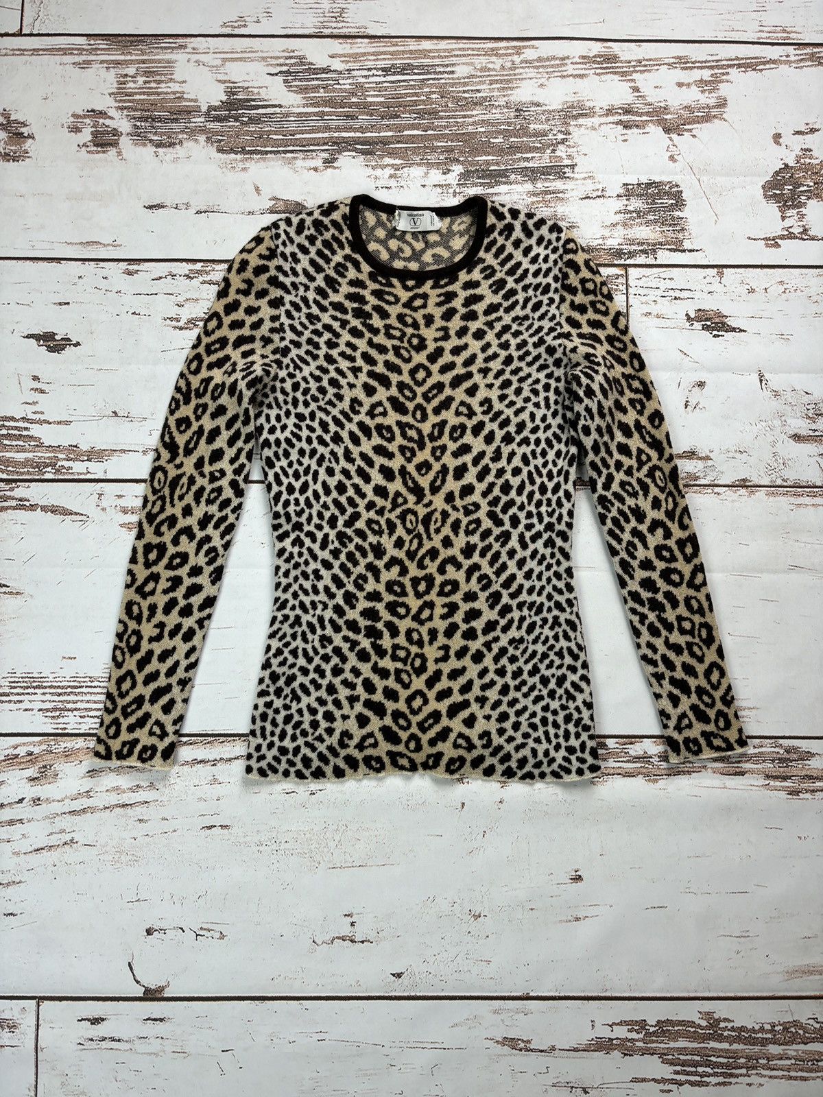 Valentino Valentino Vintage Leopard Pattern Sweater Jumper Size L / US 10 / IT 46 - 1 Thumbnail