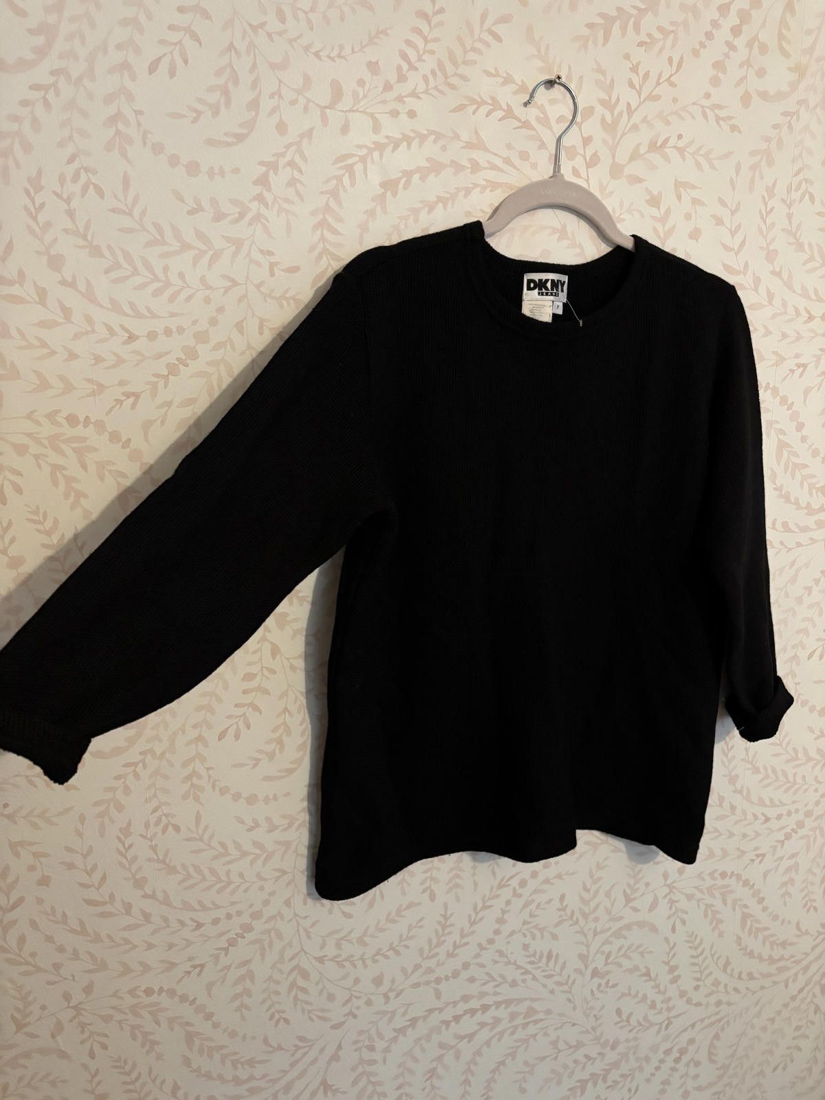 Other Vintage DKNY Jeans Black 100% Wool Sweater Size P Size S / US 4 / IT 40 - 2 Thumbnail
