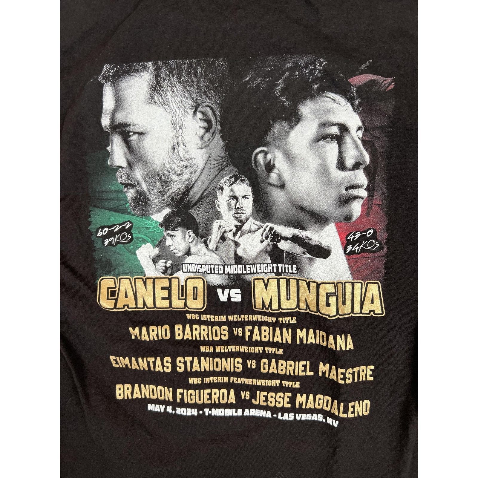 American Apparel Canelo vs Munguia Shirt Mens Small Boxing T-Shirt Undisputed Size US S / EU 44-46 / 1 - 8 Thumbnail