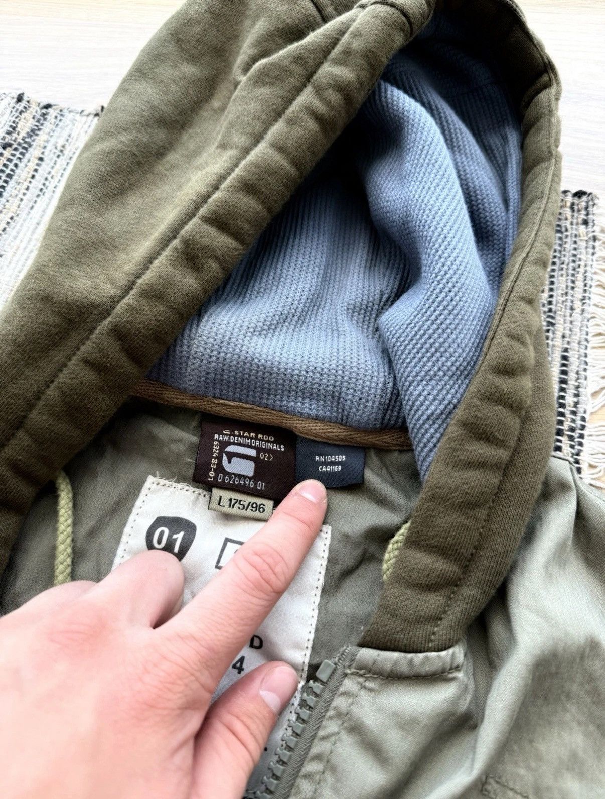 G-Star VINTAGE G-STAR RAW MILITARY JACKET SOUTH WITH HOOD COTTON Size US L / EU 52-54 / 3 - 11 Thumbnail