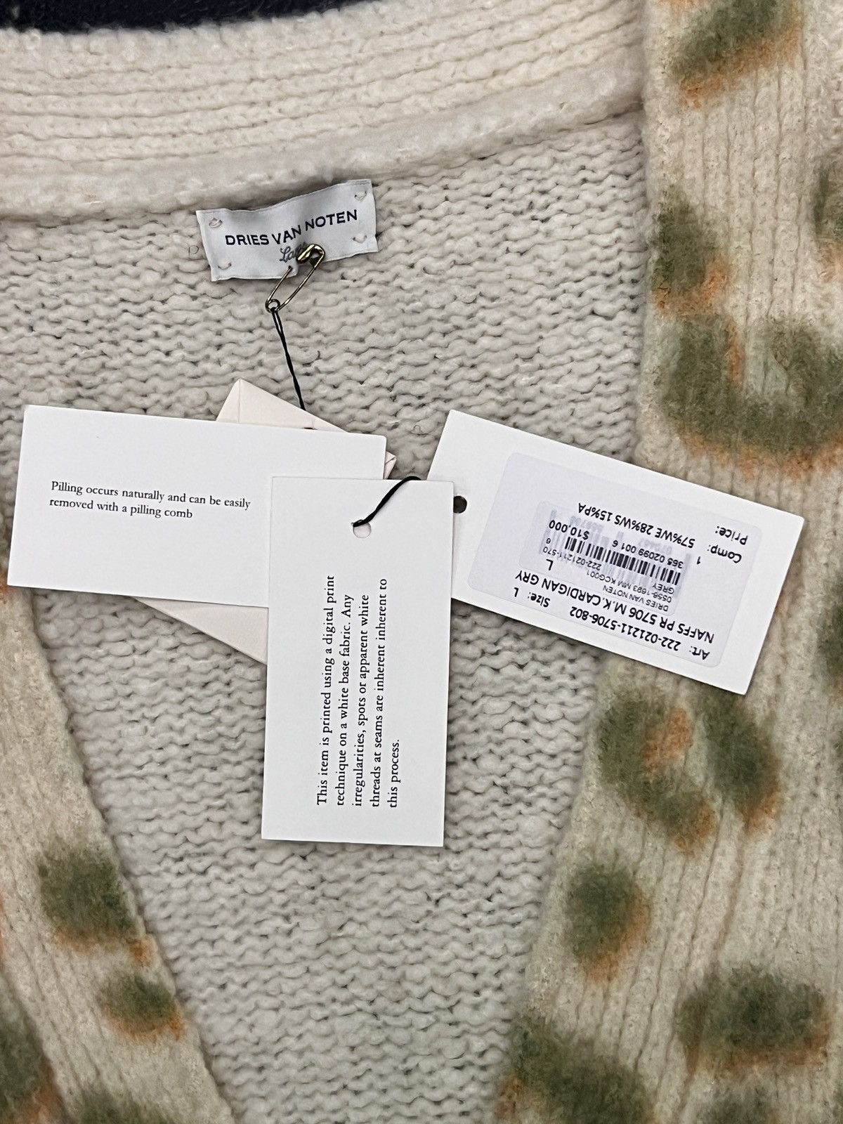 Dries Van Noten Dries Van Noten FW22 Lookbook Leopard Print Merino Wool Card Size US L / EU 52-54 / 3 - 15 Thumbnail