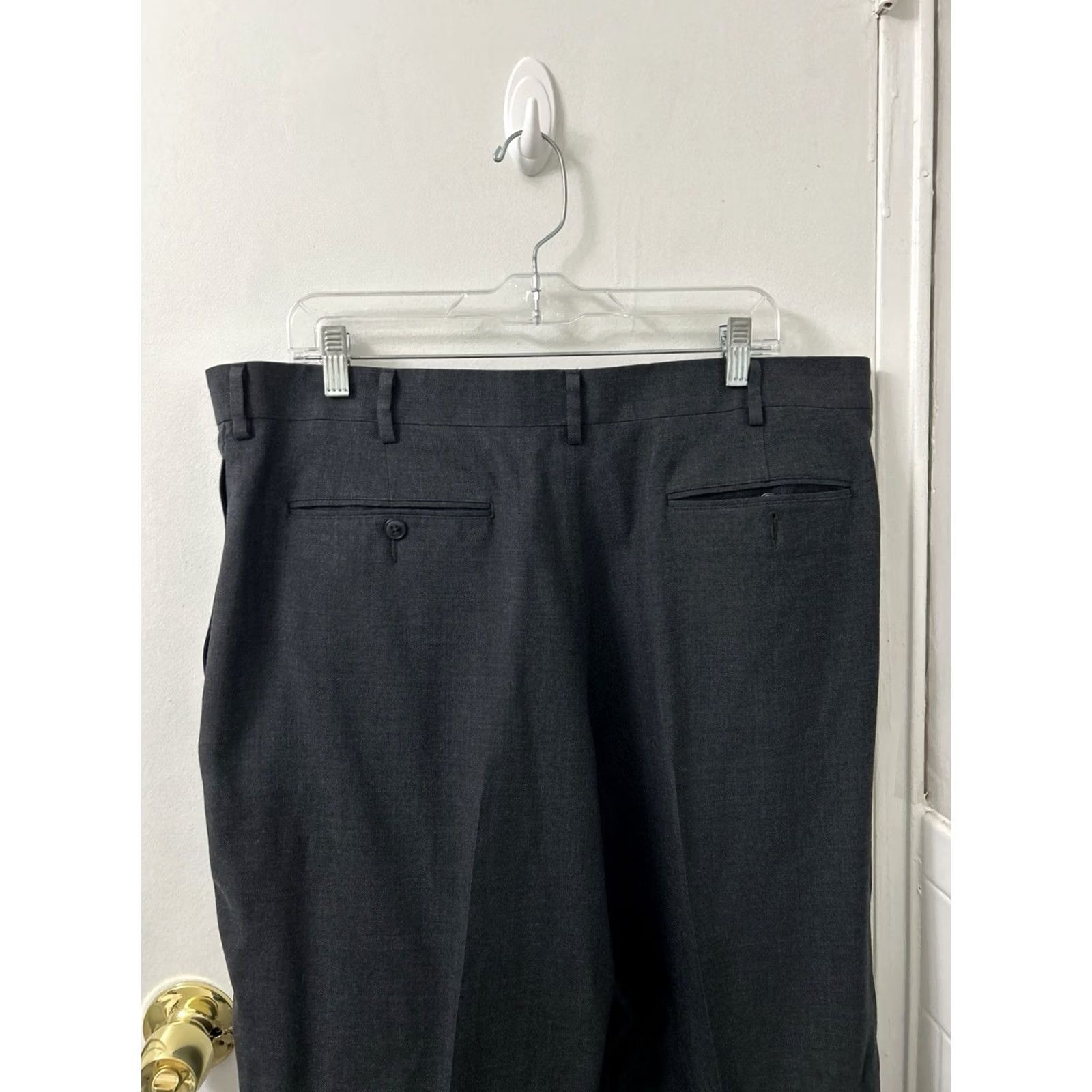 Vintage LL Bean Pants Mens 38x31 Gray 100% Wool YKK Cuffed Classic Fit Trousers 285236 Size US 38 / EU 54 - 6 Thumbnail