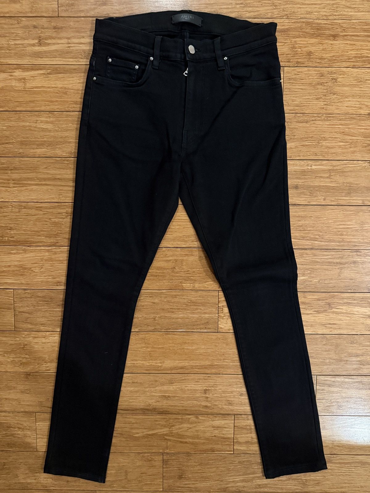 Amiri Amiri Stack Jean Black Size US 31 - 3 Thumbnail
