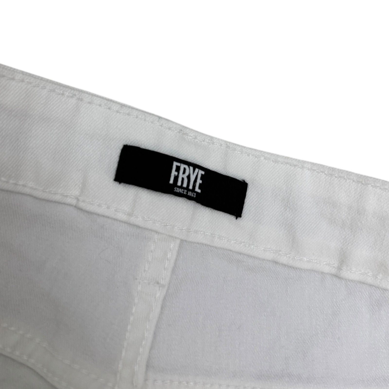 Frye FRYE Leathers White Denim Designer Jeans Pants 16 Size 38" / US 16 / IT 52 - 4 Thumbnail