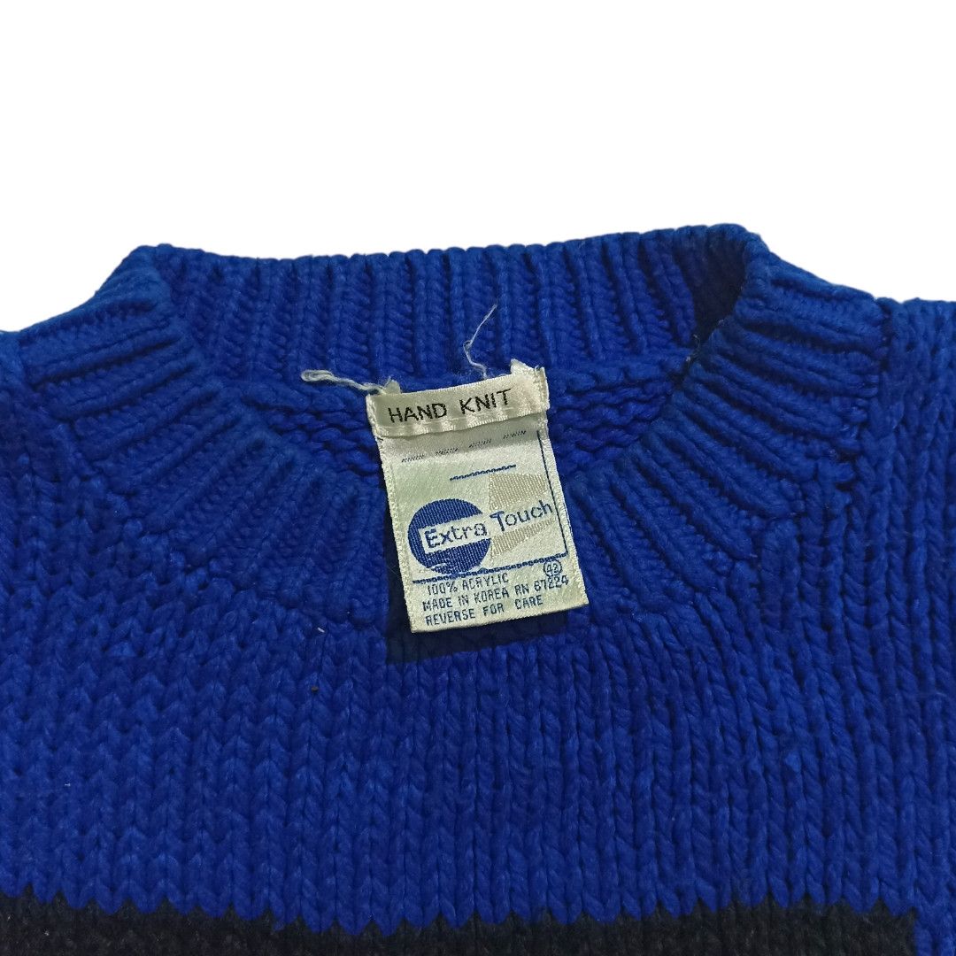 Other Vintage 90s Extra Touch Blue White Knitwear Size L / US 10 / IT 46 - 4 Thumbnail