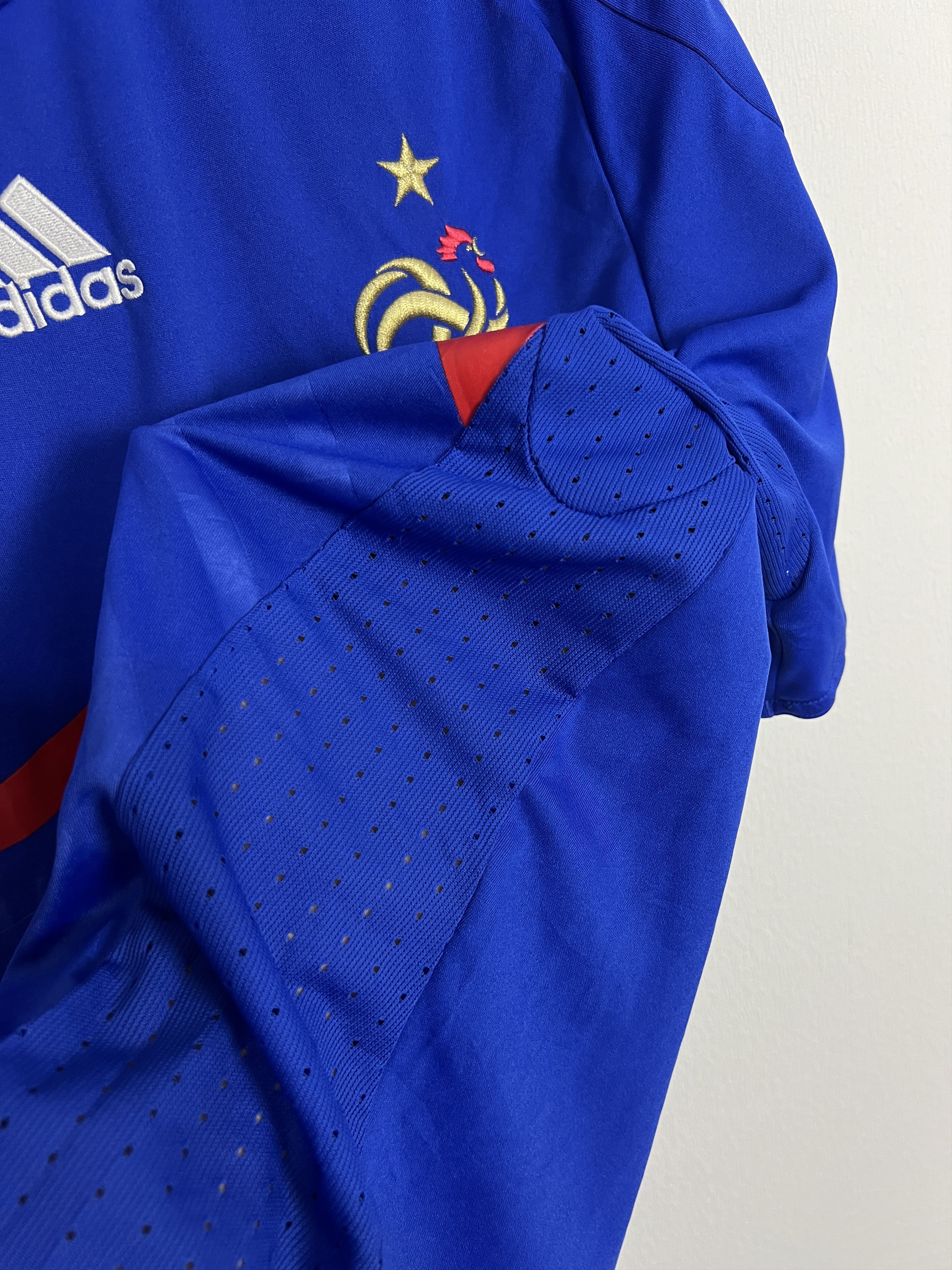 Adidas France Home football shirt 2007 Soccer Adidas Blue Jersey Size US M / EU 48-50 / 2 - 6 Thumbnail