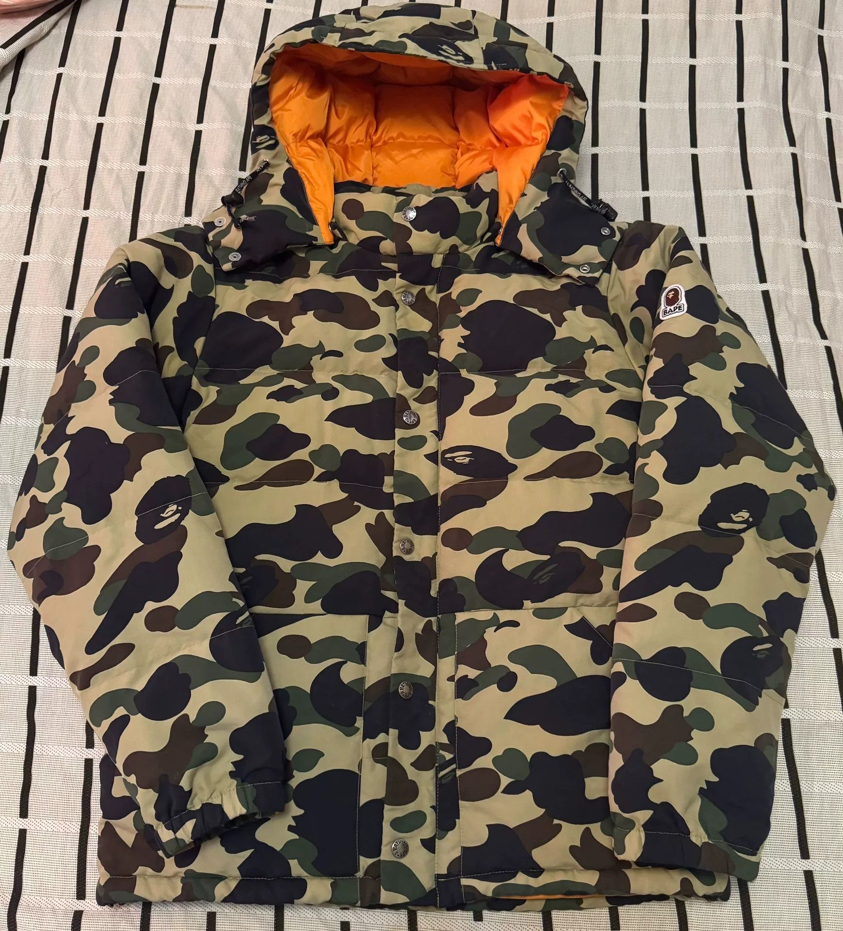 Bape Bape Down Camo Yellow Heavy Coat XL Men Size US XL / EU 56 / 4 - 1 Thumbnail