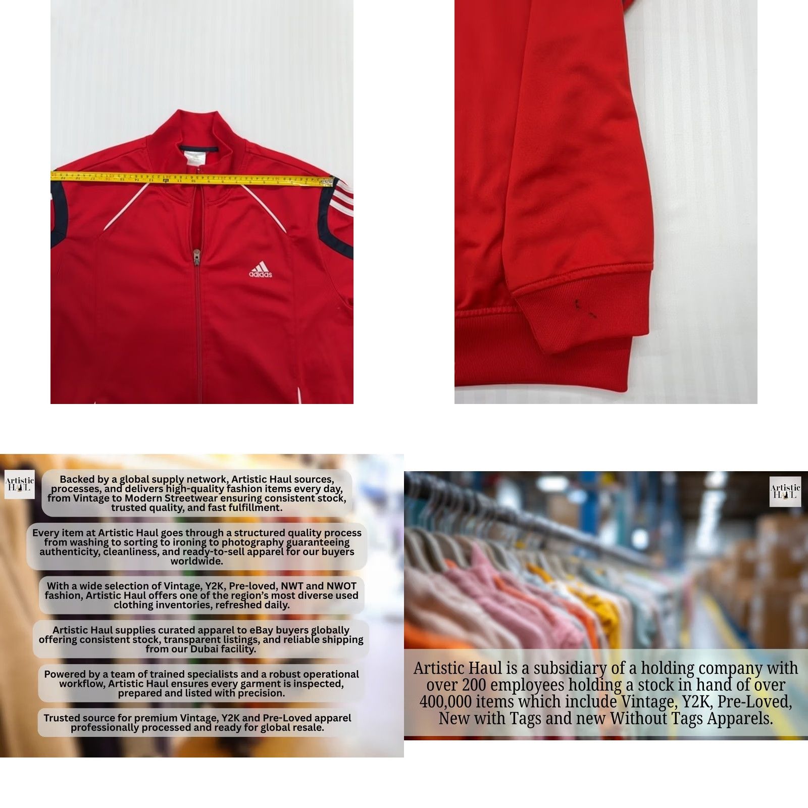 Adidas Adidas Men's Red Blocking Track Jacket 3-Stripes Full Zip L Size US L / EU 52-54 / 3 - 8 Thumbnail
