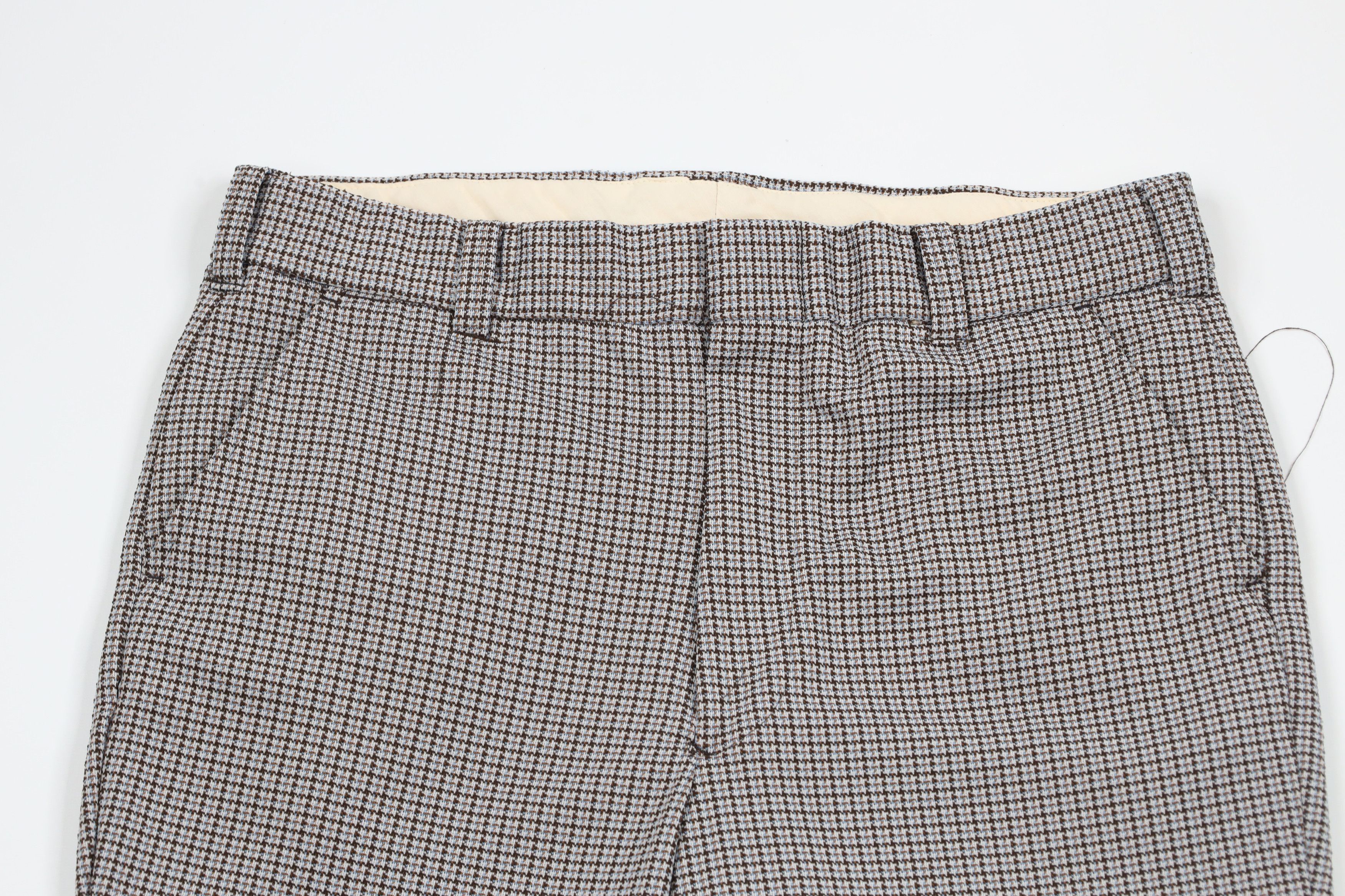 Vintage Vintage 70s Streetwear Knit Houndstooth Bell Bottoms Pants Size US 36 / EU 52 - 2 Thumbnail