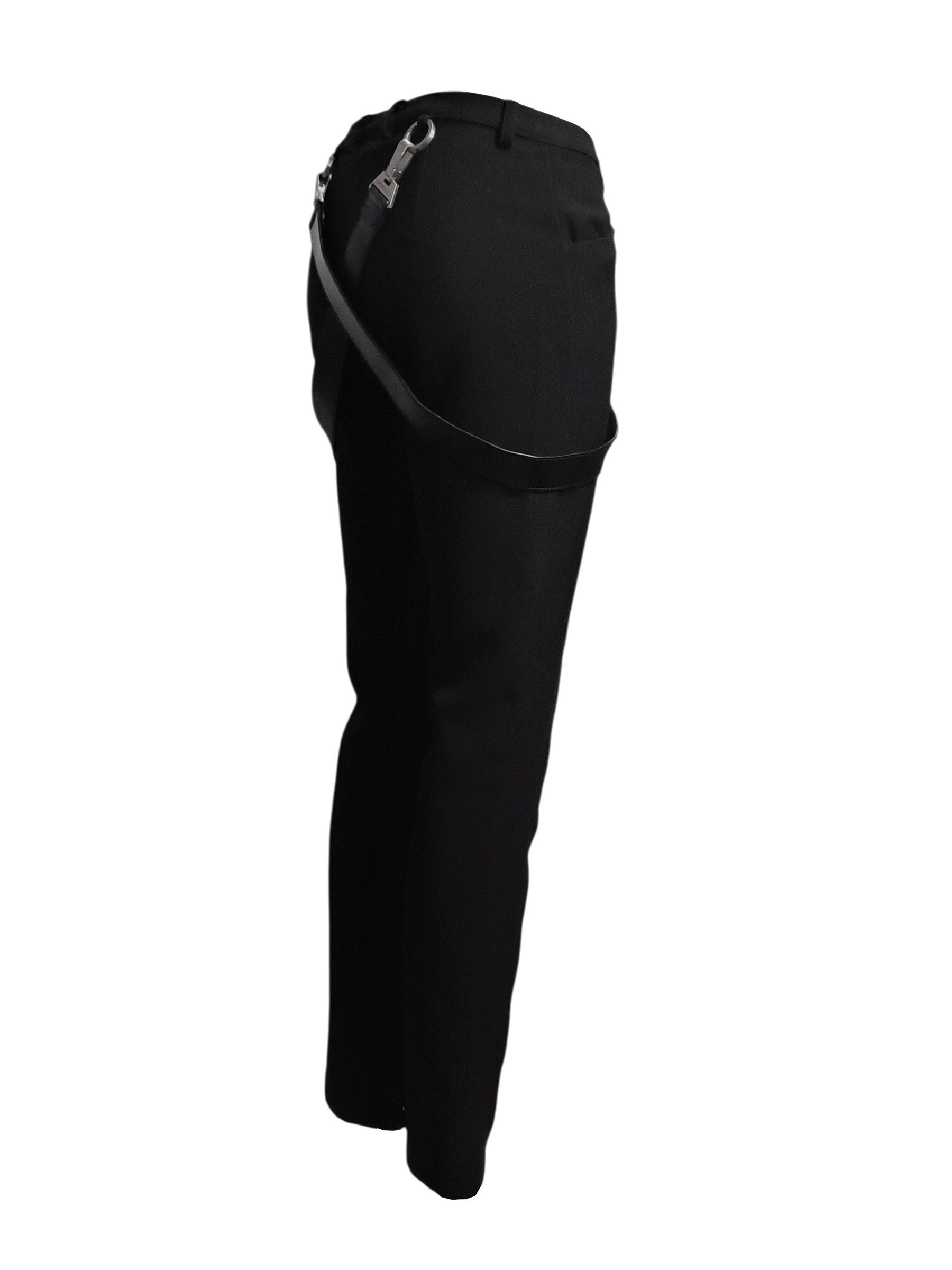 Pieces Uniques PIÈCES UNIQUES AW19 'MOON & SUN' BLACK BONDAGE TROUSERS Size 25" / US 0 / IT 36 - 3 Thumbnail