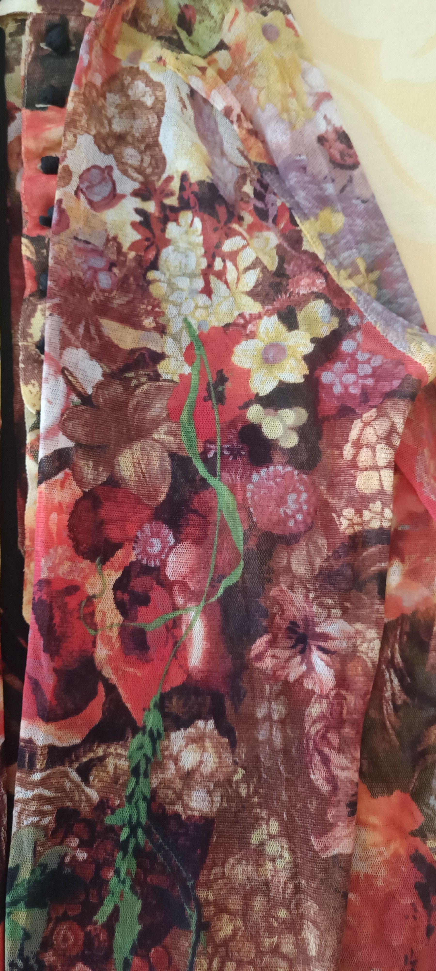 Jean Paul Gaultier 2000's- mesh flower knit top, with mandarin collar Size US M / EU 48-50 / 2 - 13 Thumbnail