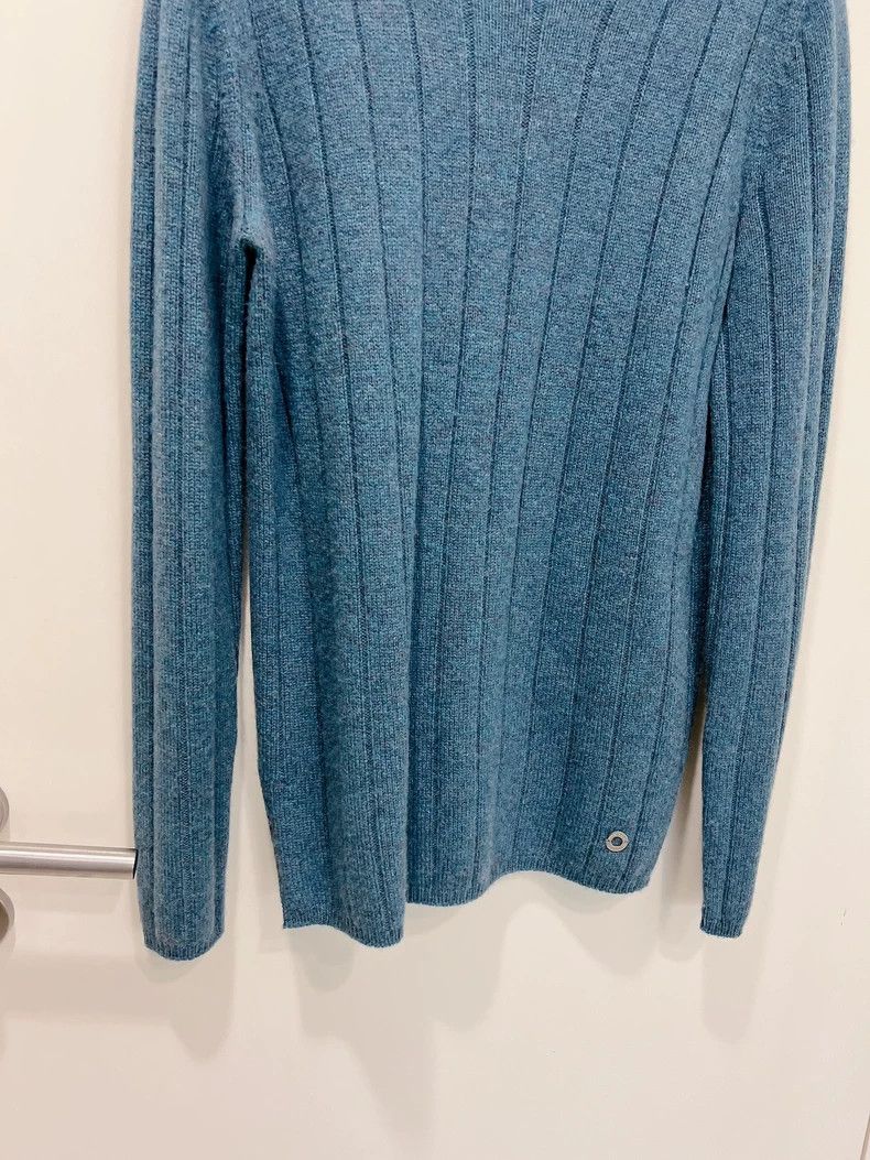 Loro Piana LORO PIANA Peacock blue cashmere knit sweater top Size M / US 6-8 / IT 42-44 - 6 Thumbnail