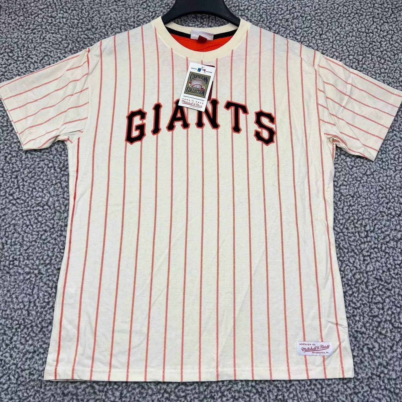 Mitchell & Ness San Francisco Giants Shirt Men L Pinstripes Crew Neck Cotton Size US L / EU 52-54 / 3 - 1 Thumbnail
