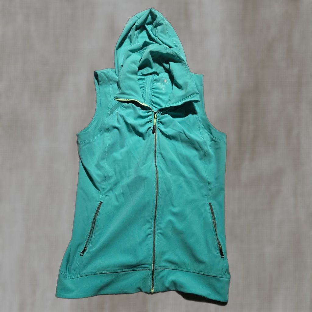 Vintage Tangerine Vest Women M Blue Sleeveless Hooded Zip Activewear Jacket/ Vest Blue Tangerine Women's M Sleeveless Hooded Zip Vest Jacket Size M / US 6-8 / IT 42-44 - 1 Thumbnail