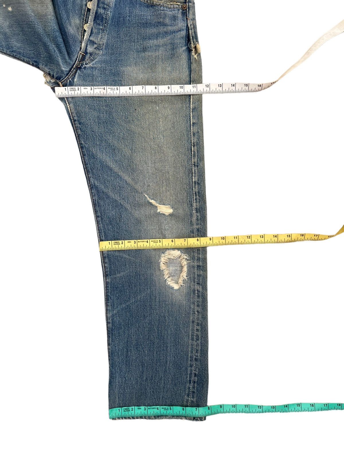 Levi's Trashed Vintage 70s Levi’s 501 Big E #6 Denim Redline Jeans Size US 30 / EU 46 - 4 Thumbnail