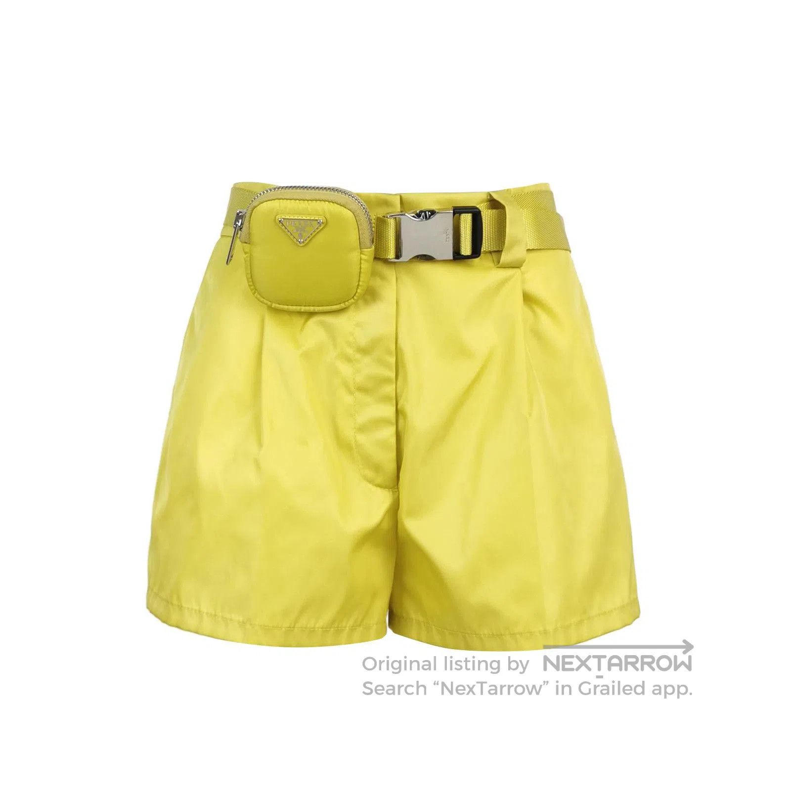 Prada Prada Yellow Belted Shorts with Pouch . Size 39" - 1 Thumbnail