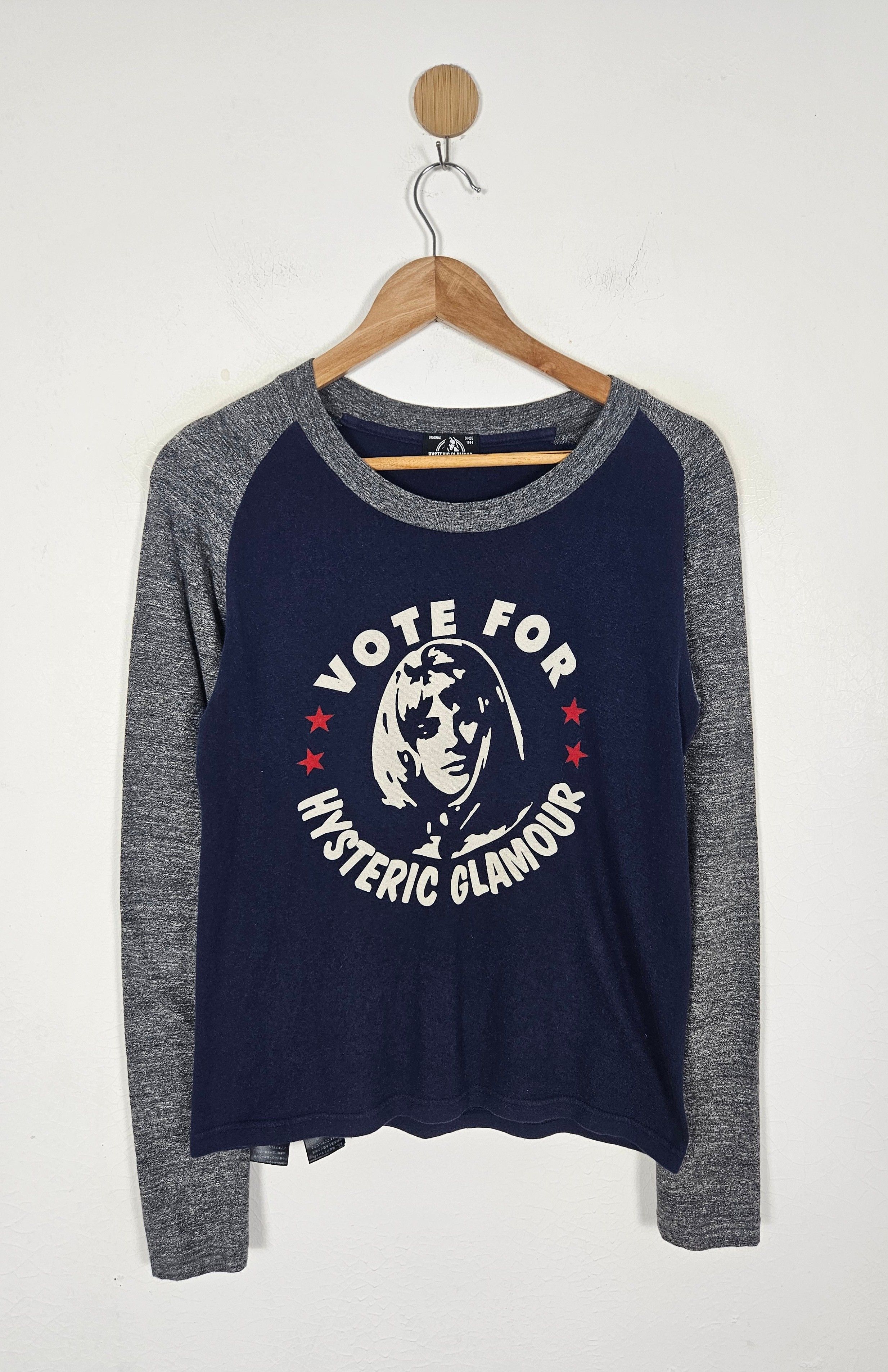 Hysteric Glamour Hysteric Glamour Vote for Hysteric Raglan shirt Size XS / US 0-2 / IT 36-38 - 1 Thumbnail