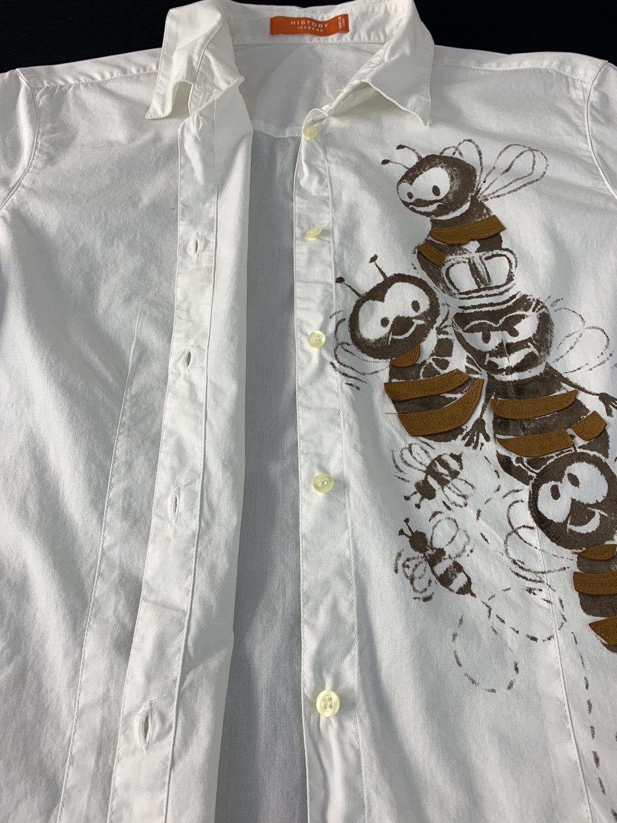 Iceberg Hype Iceberg History Flying Bee Art Printed Button Up Shirt Size M / US 6-8 / IT 42-44 - 4 Thumbnail
