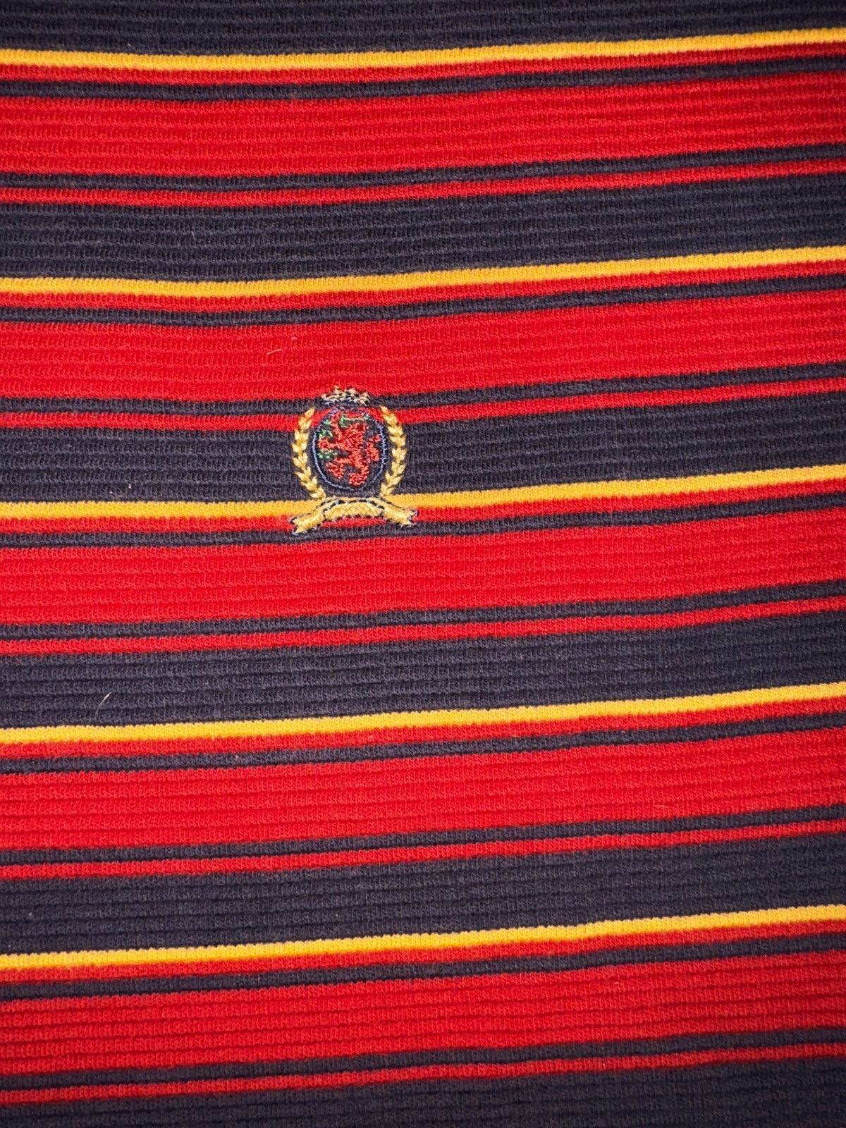 Tommy Hilfiger Vintage 90s Tommy Hilfiger Crest Logo Striped Polo Shirt XL Size US XL / EU 56 / 4 - 7 Thumbnail