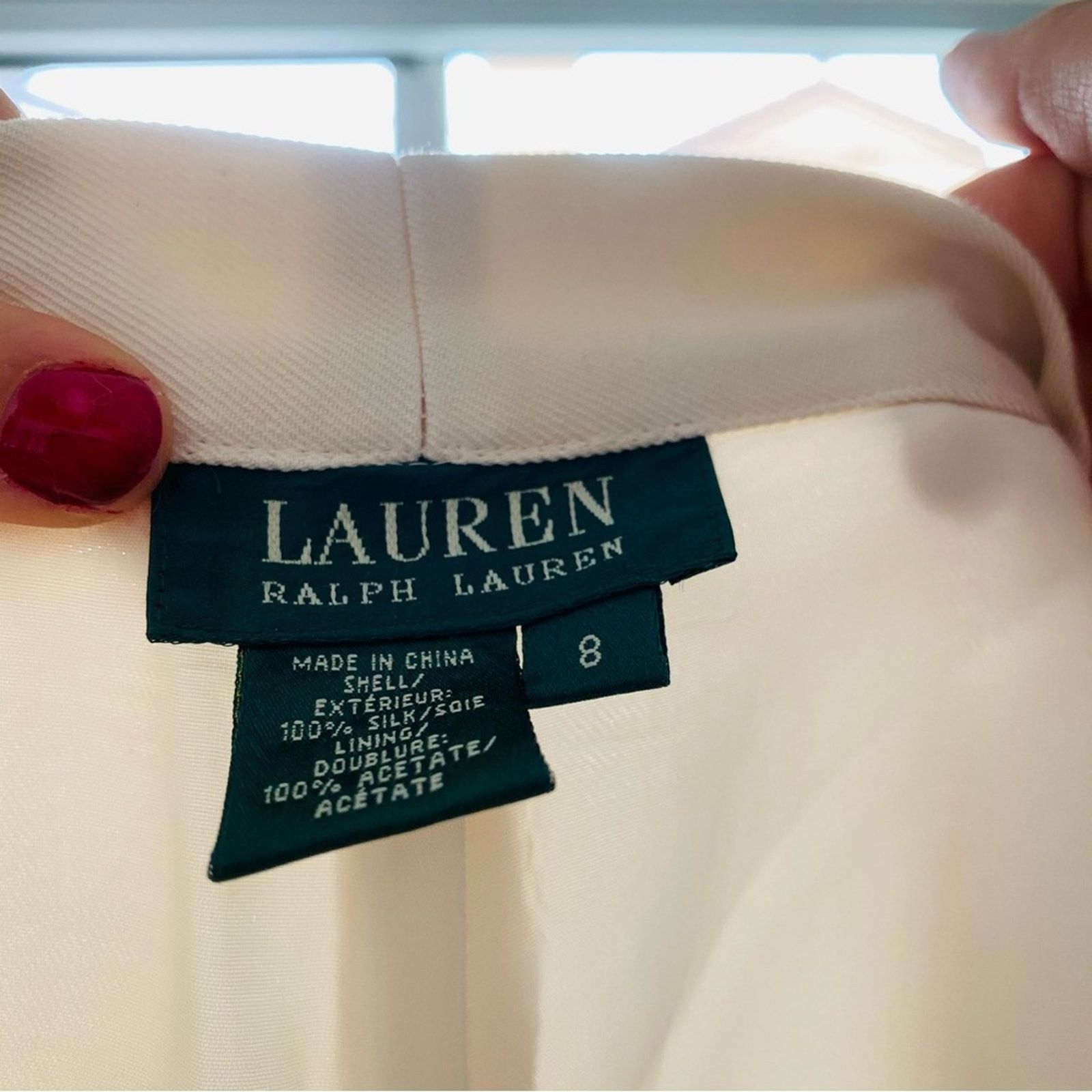Vintage VINTAGE RALPH LAUREN Cream White Wide Leg Flare Trouser Pant Size 30" / US 8 / IT 44 - 5 Thumbnail