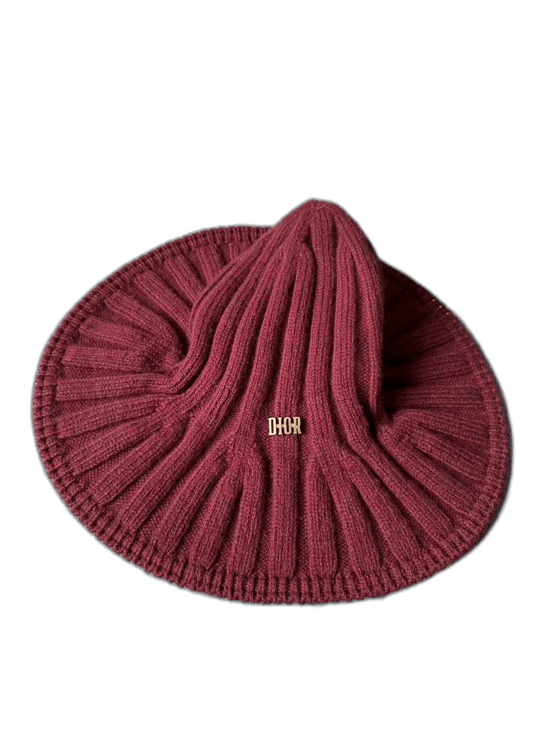 Dior Dior Knitted Hat in Burgundy Color-2507