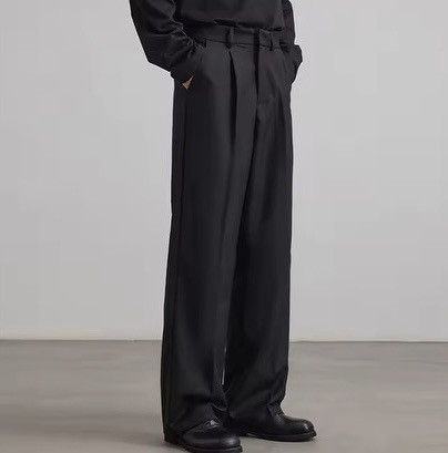 Vintage Black High Waist Straight Wide Leg Pleated Pants / Trousers Size US 28 / EU 44 - 3 Thumbnail