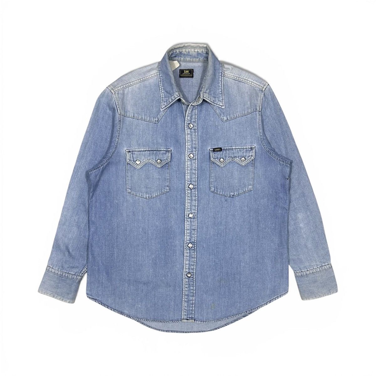 Lee Vintage Lee Sanforized Western Denim Longsleeves Shirt Size US L / EU 52-54 / 3 - 1 Thumbnail