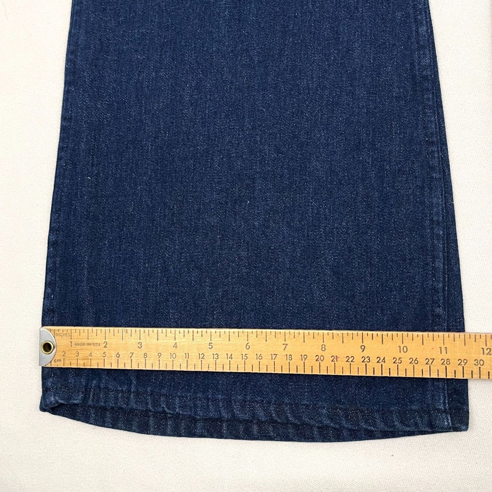 Bell VINTAGE Navdungarees Jeans Mens 32x34 Denim Utility Flared Bell 80s Navy Blue Size US 32 / EU 48 - 7 Thumbnail
