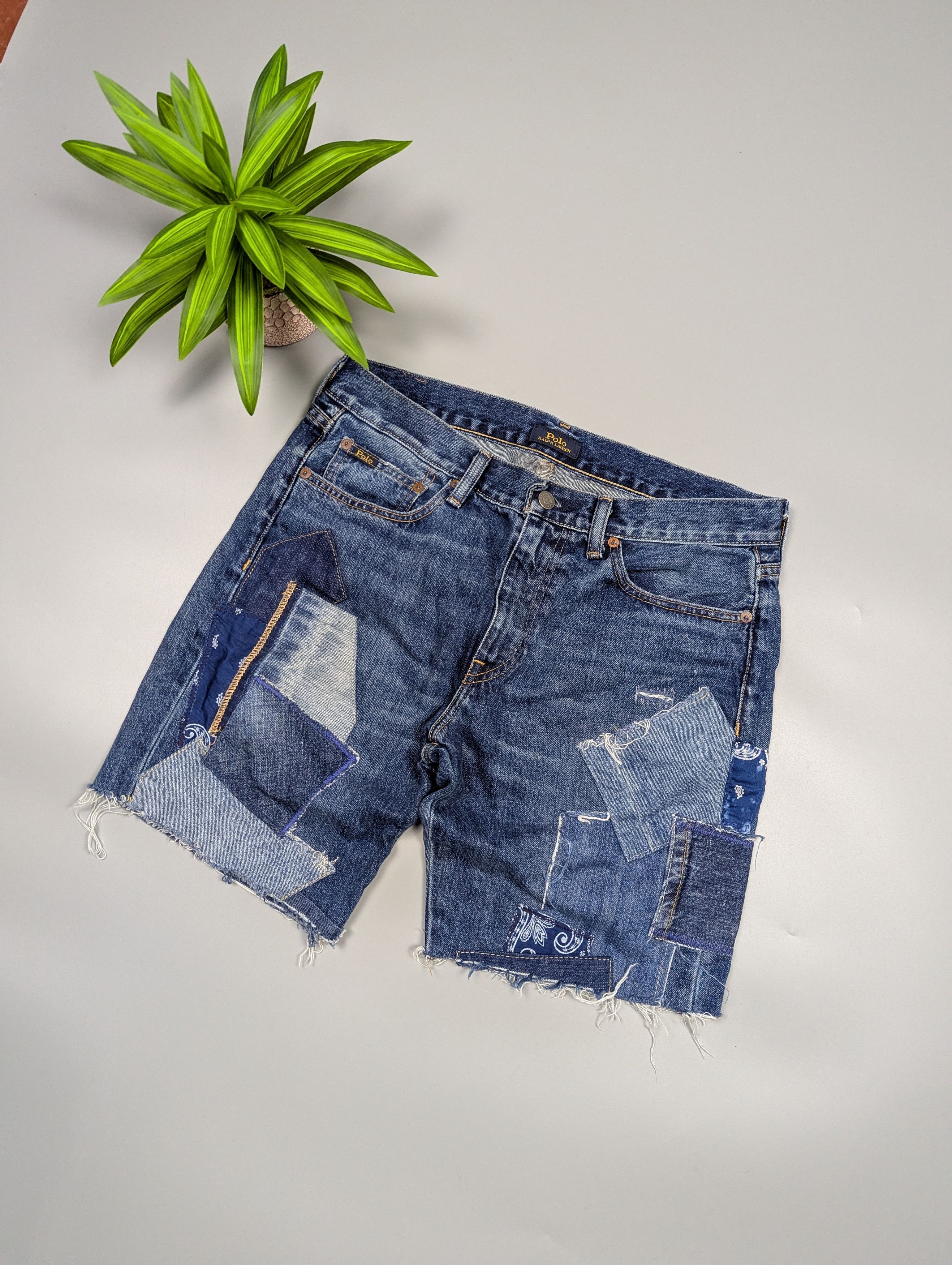 Polo Ralph Lauren Polo Ralph Lauren Avery Boyfriend Shorts Patchwork Size 22" - 1 Thumbnail