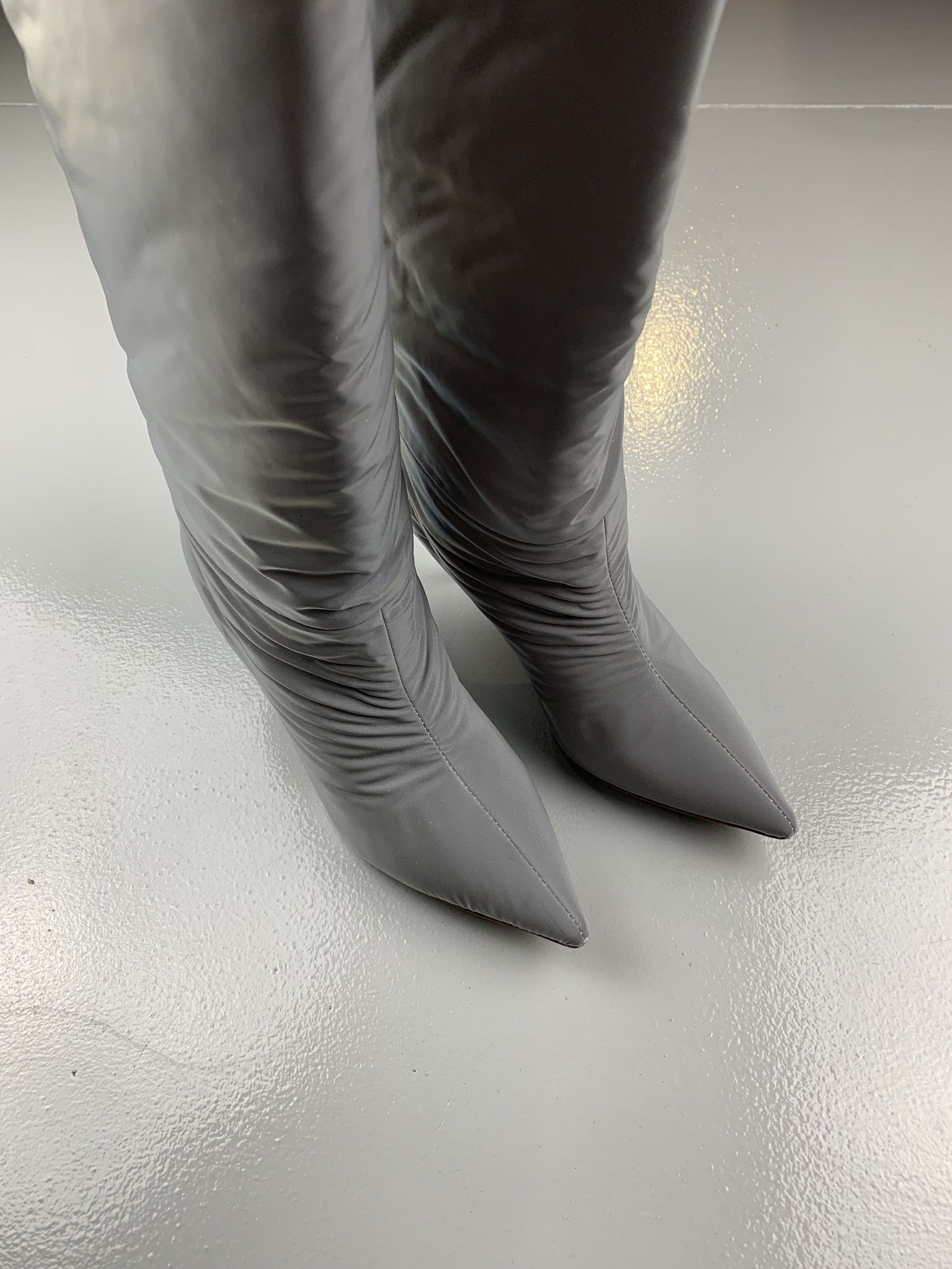 Yeezy YEEZY Season 8 - Chrome Reflective Fabric Knee High Boots Size US 6 / IT 36 - 3 Thumbnail