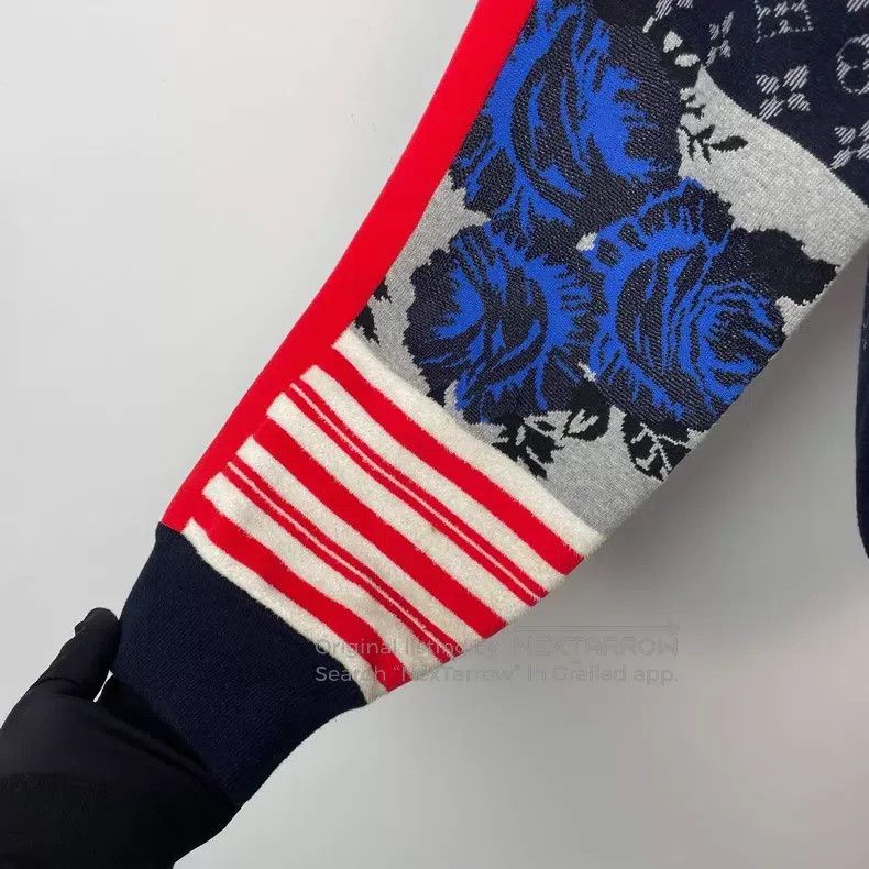 Louis Vuitton Louis Vuitton Sheep Cashmere Red and Blue Contrast Patchwo Size US L / EU 52-54 / 3 - 3 Thumbnail