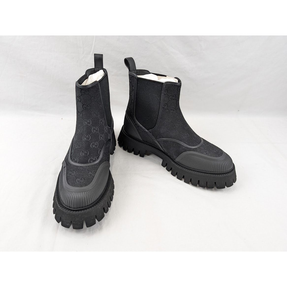 Gucci o1rshd1 New Canvas GG Boots in Black Size US 11.5 / EU 44-45 - 12 Thumbnail