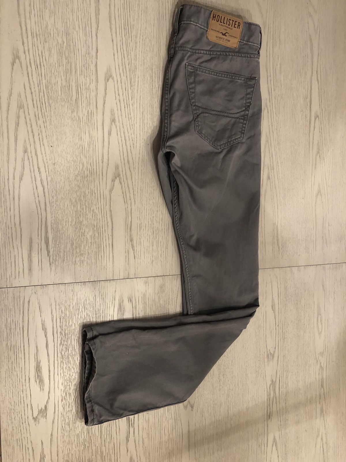 Hollister Hollister Mens Gray Grey Khaki Pants Slim Fit Size 31 X 32 Size US 31 - 4 Thumbnail