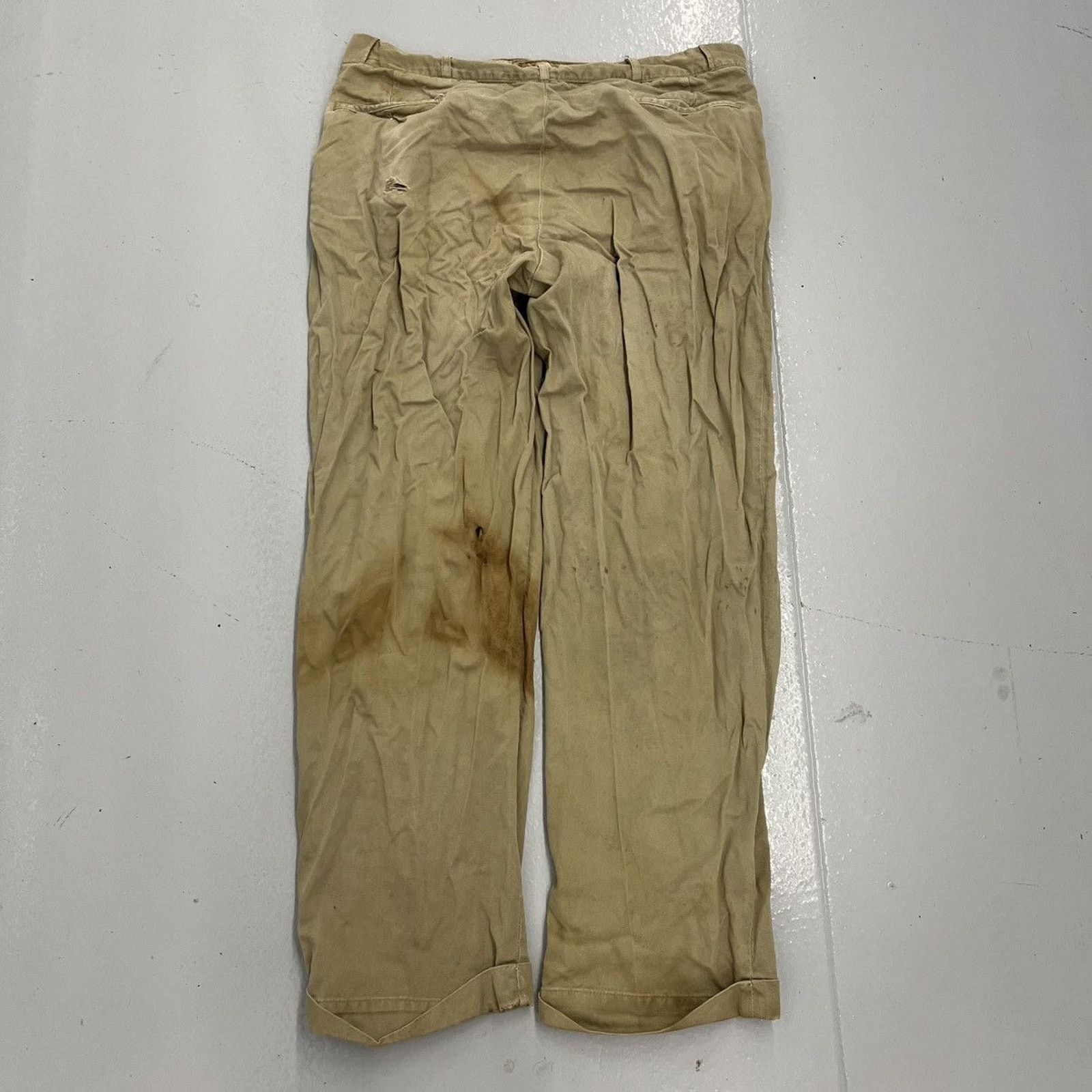 Other Vintage 50s Burlington Tan Sanforized Sail Cloth Chino 38x32 Size US 38 / EU 54 - 4 Thumbnail