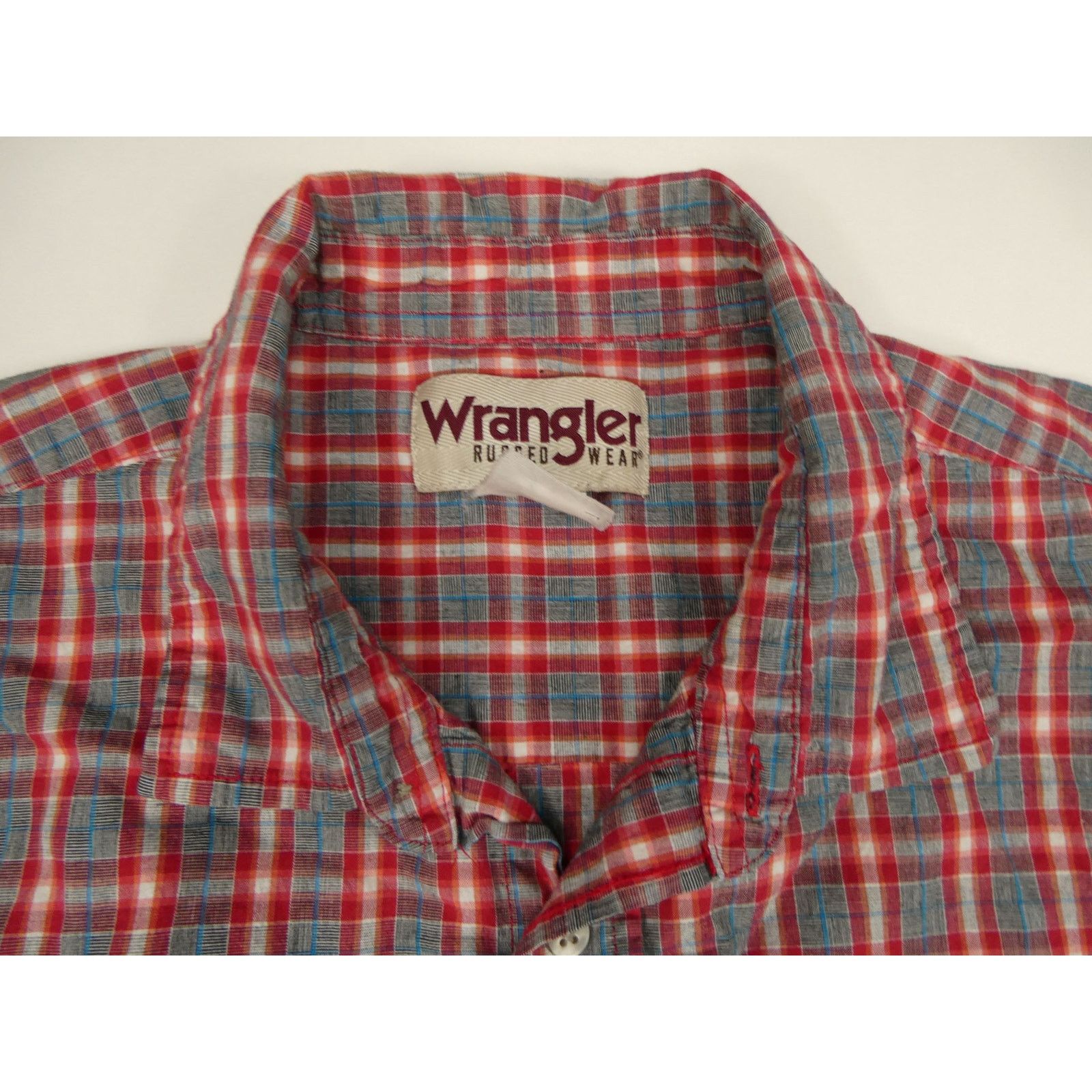Wrangler VTG Wrangler Rugged Wear button front shirt, red plaid, XL Size US XL / EU 56 / 4 - 3 Thumbnail