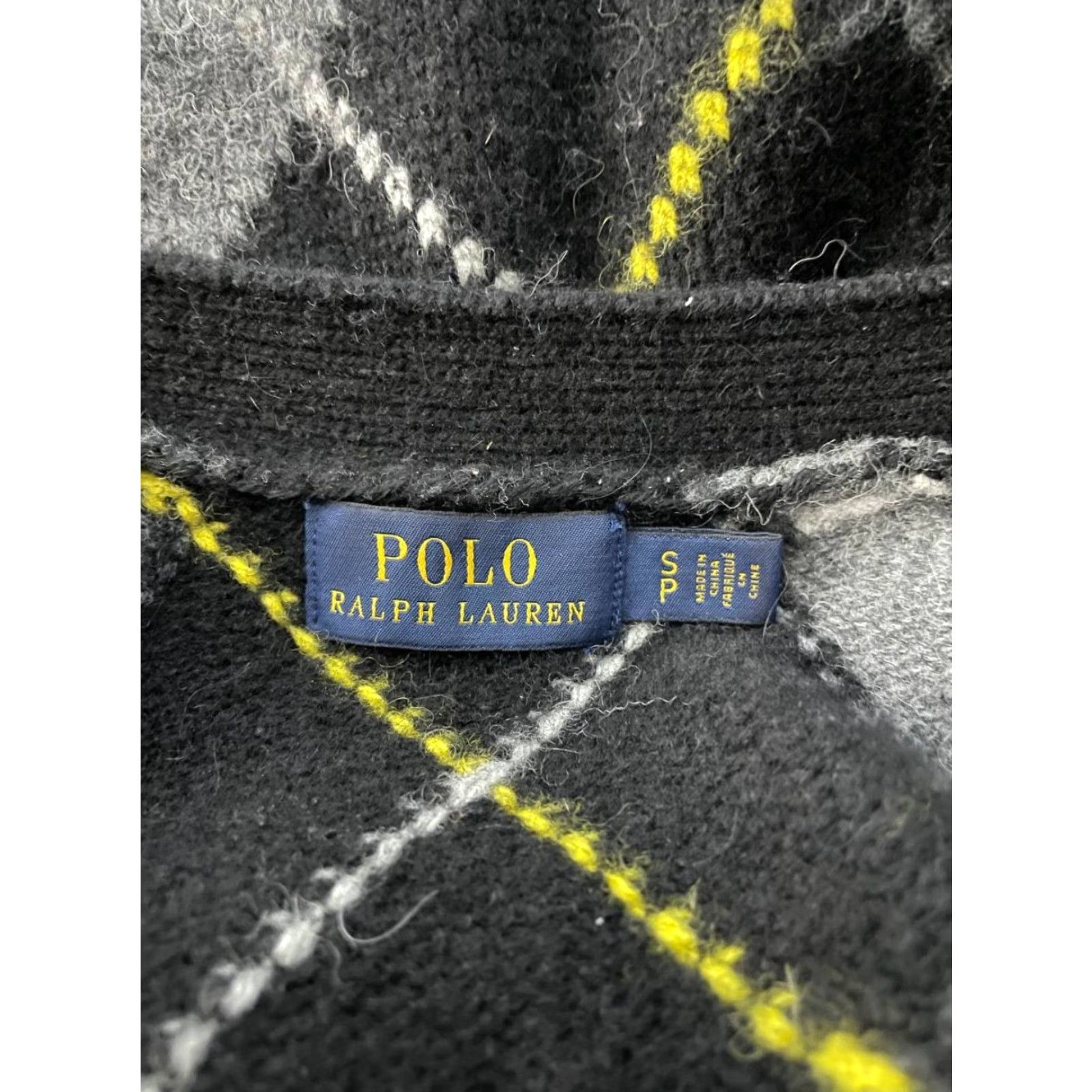 Polo Ralph Lauren Polo Ralph Lauren Cardigan Mens Wool Black & Gray V-Neck Long Sleeve Size S Sweater Size US S / EU 44-46 / 1 - 3 Thumbnail