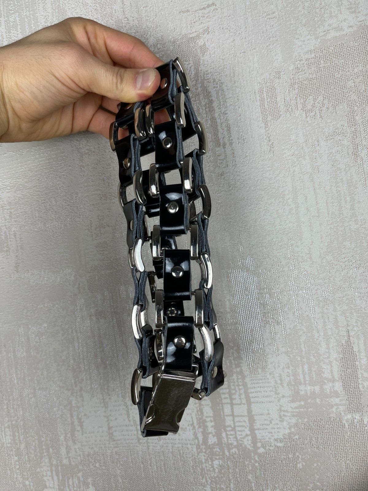 Other Avant Garde Polished Leather Rock Metal Belt Punk Crust Size ONE SIZE - 13 Thumbnail